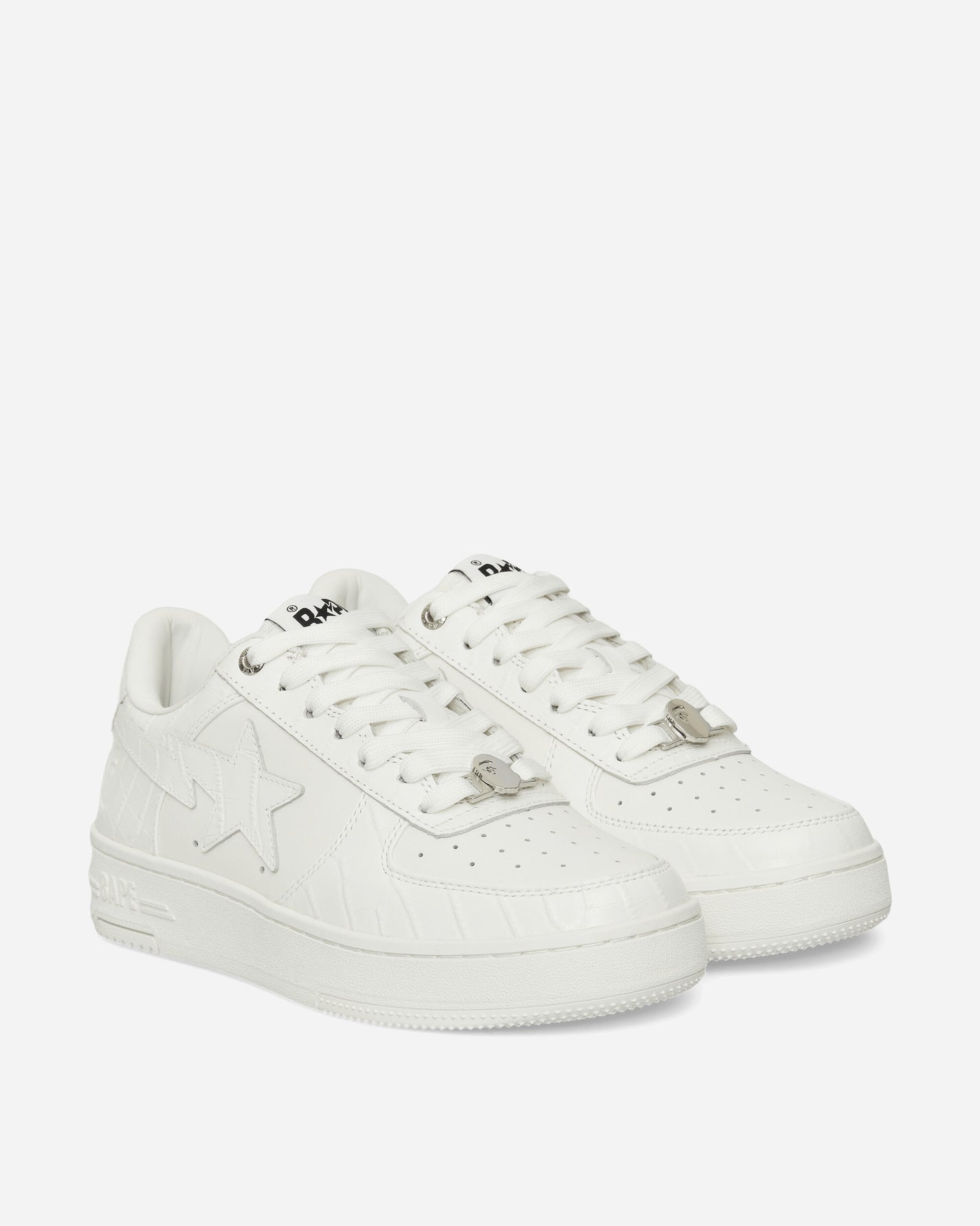 A Bathing Ape Bape Sta #3 M2 White Sneakers Low 1K80191303 WHITE