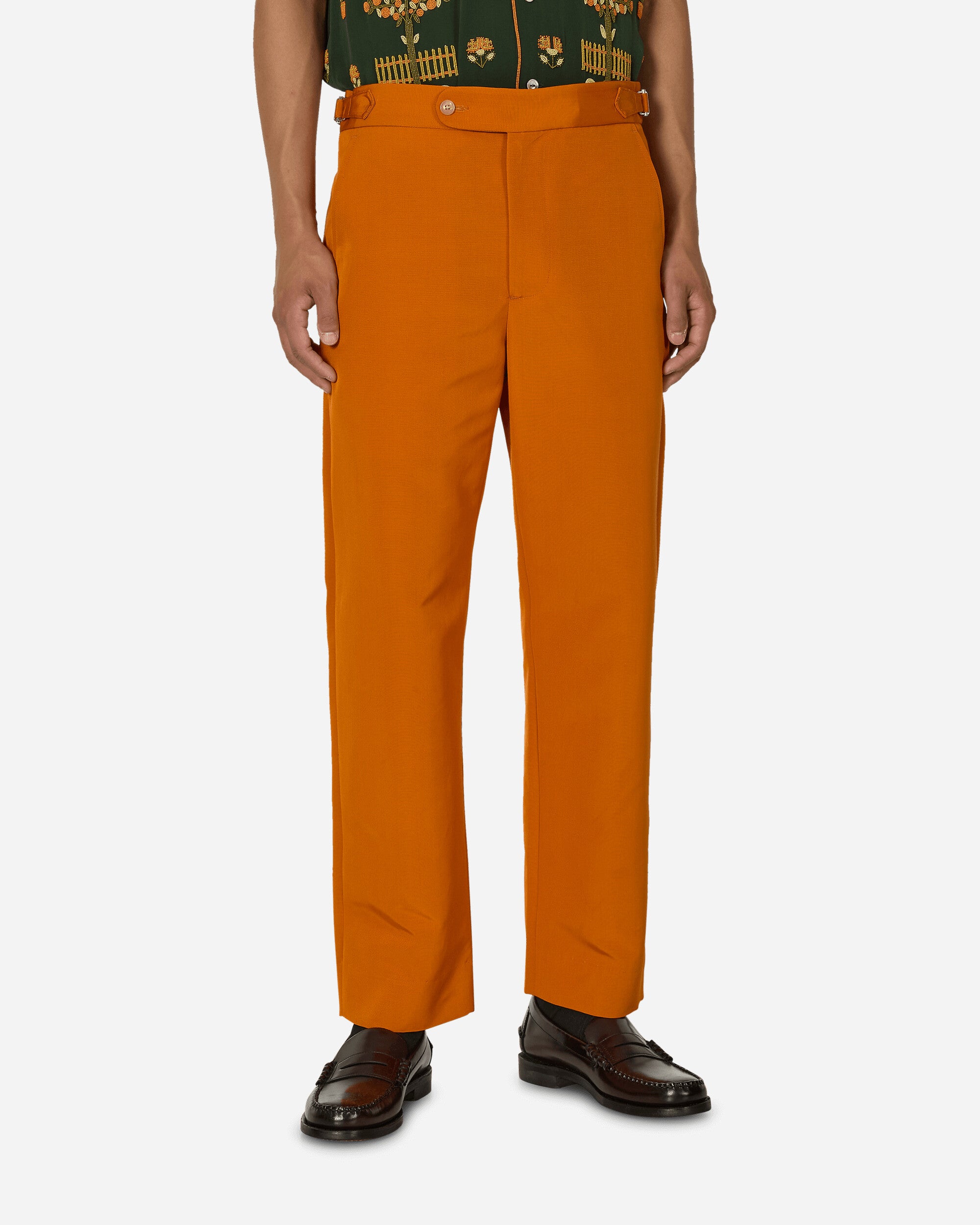 Bode Ginger Faille Trousers Orange Pants Casual MRS24BT022 1