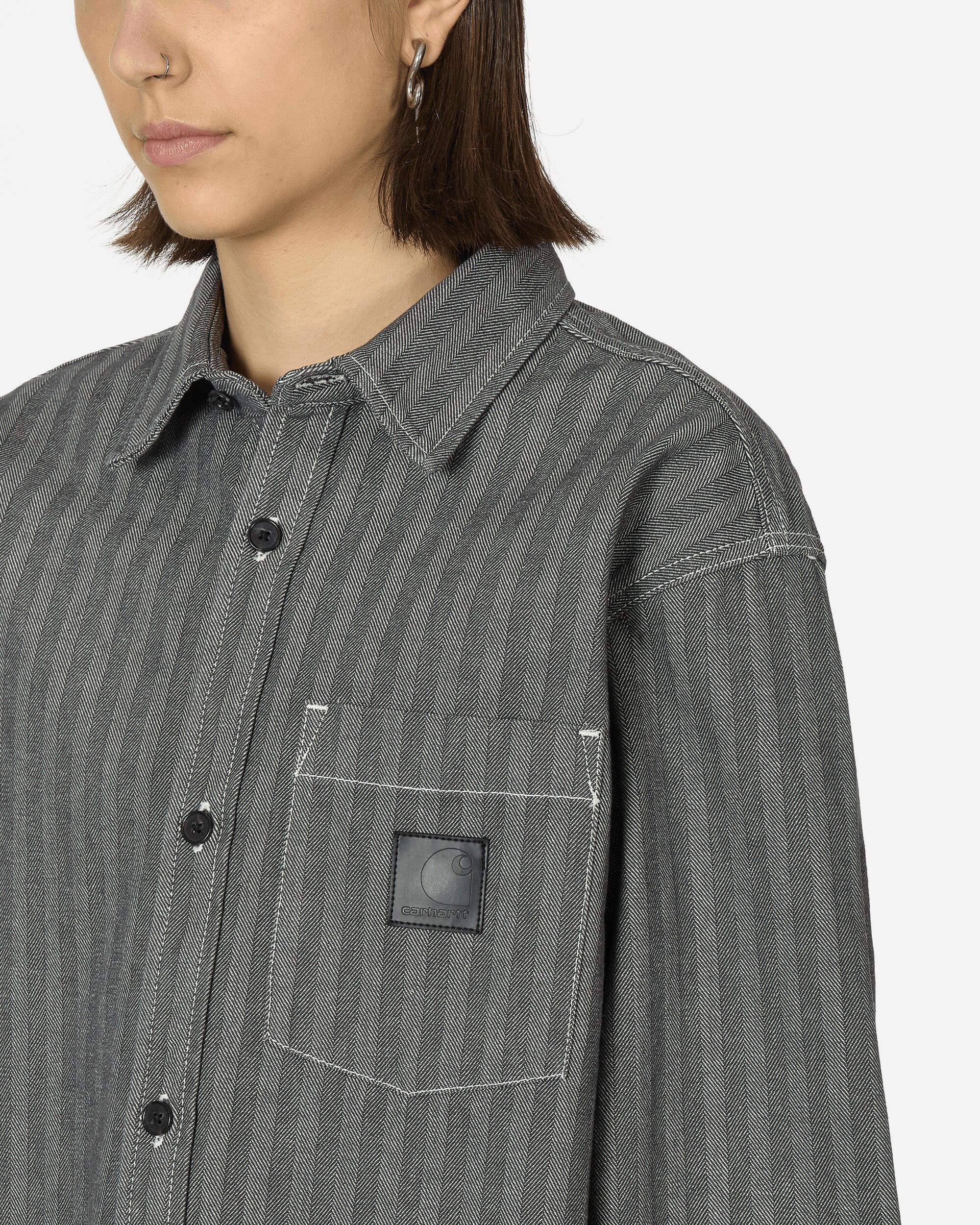 Carhartt WIP Menard Shirt Jac Grey Rinsed Shirts Overshirt I033577 9102