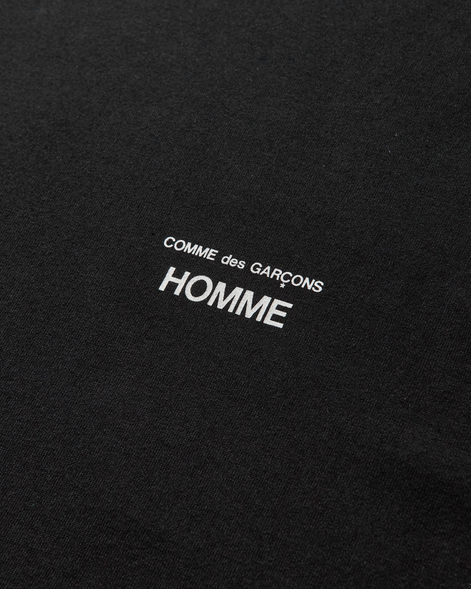 Comme Des Garçons Homme Logo Short Sleeve T-Shirt Black T-Shirts Shortsleeve HO-T101-051 001