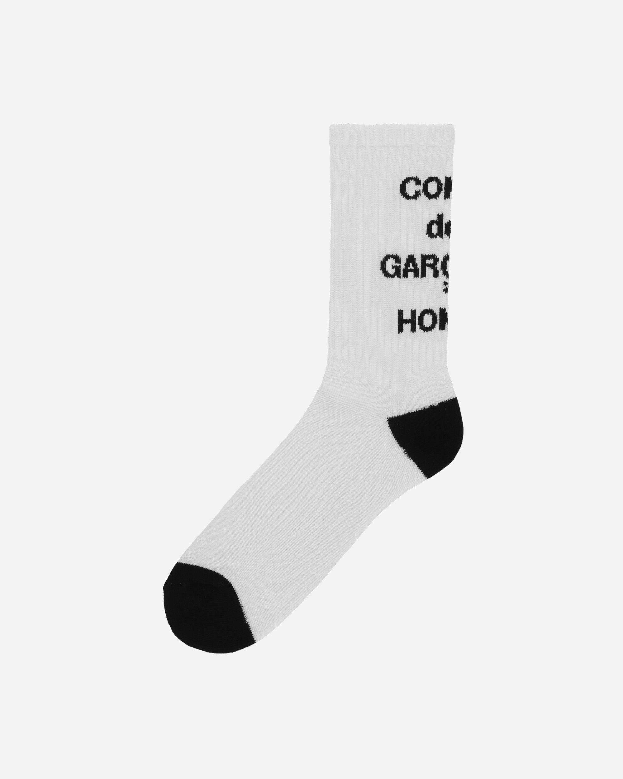 Comme Des Garçons Homme Logo Socks White Underwear Socks HO-K501-051 002