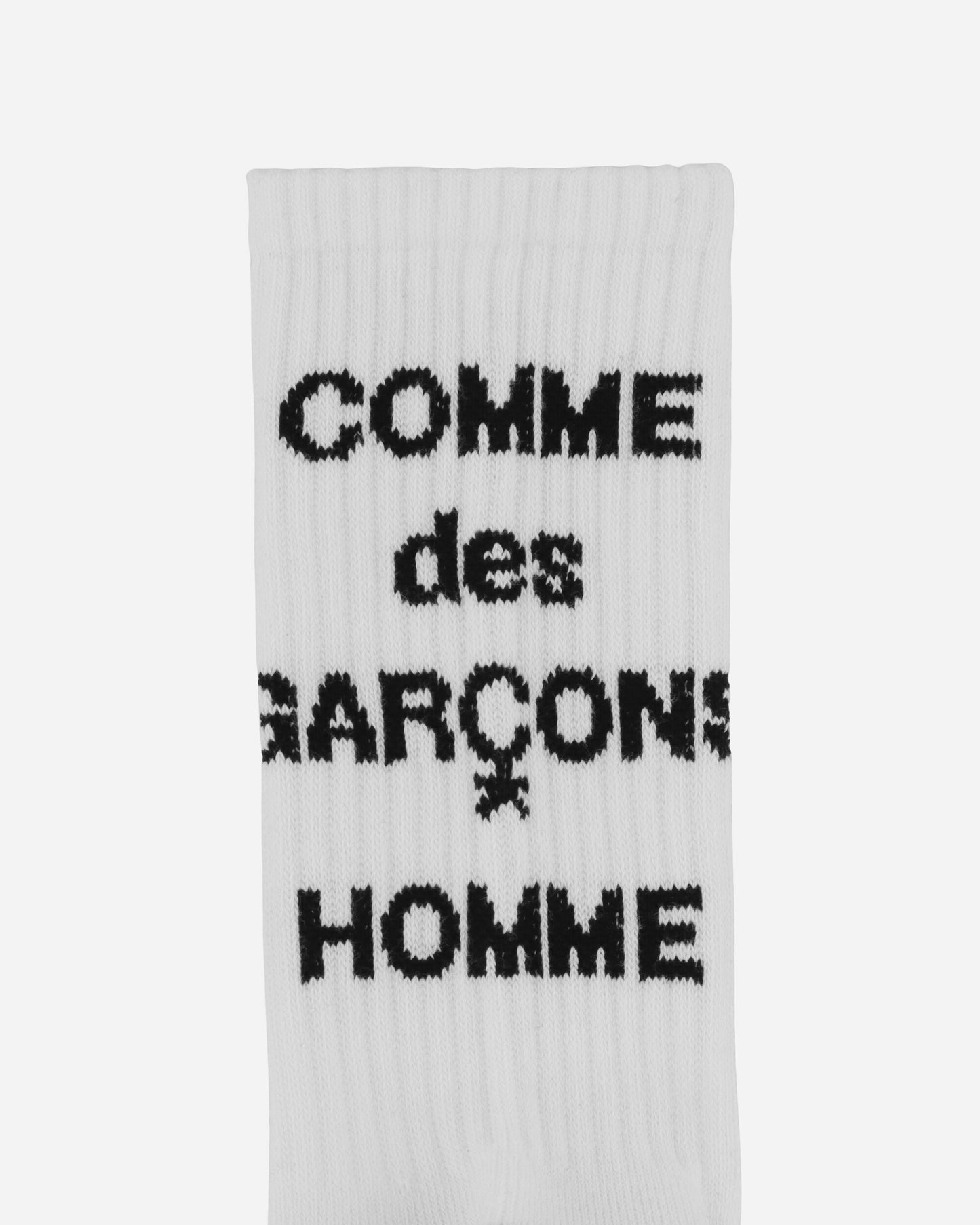 Comme Des Garçons Homme Logo Socks White Underwear Socks HO-K501-051 002