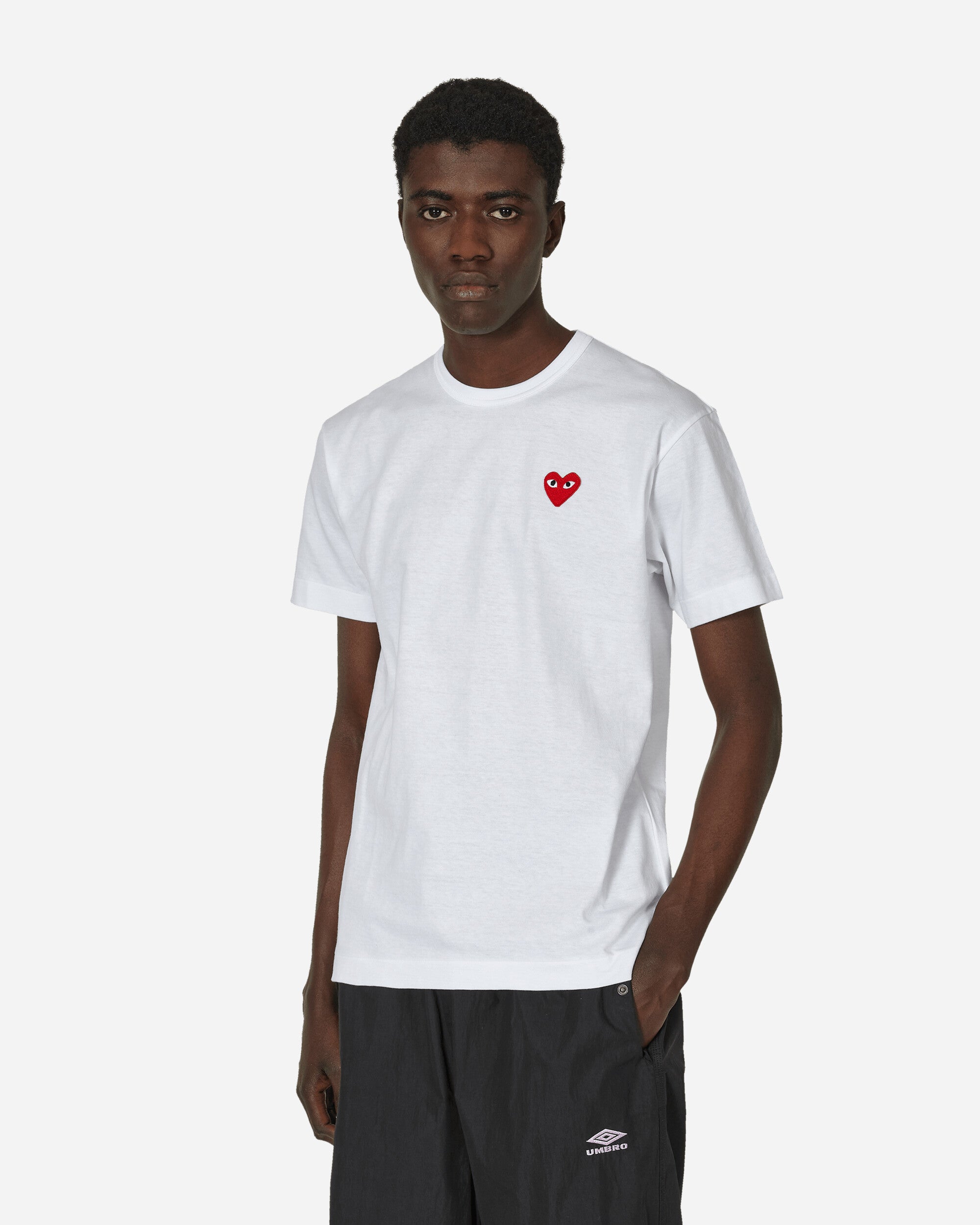 Comme Des Garçons Play T-Shirt Short Sleeve Knit WHITE T-Shirts Shortsleeve P1T108 2