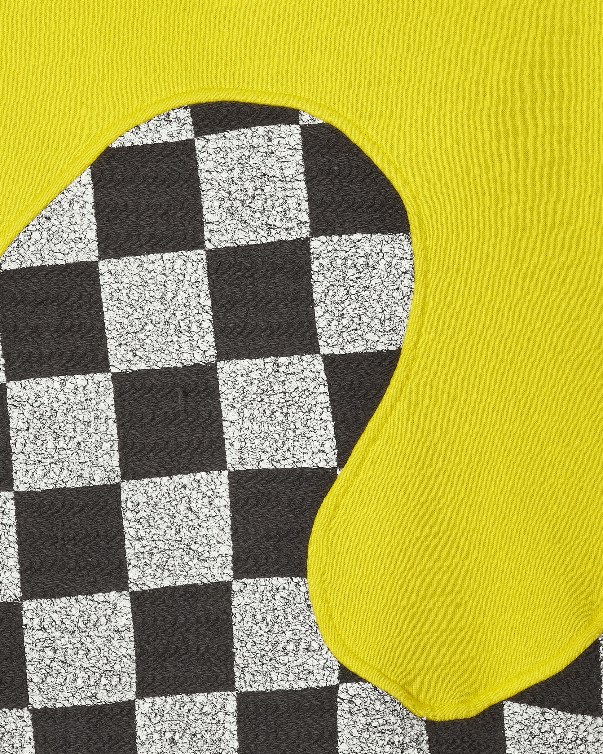 ERL Yellow Checker Swirl Hoodie Knit Yellow Checker Sweatshirts Hoodies ERL08T022 1