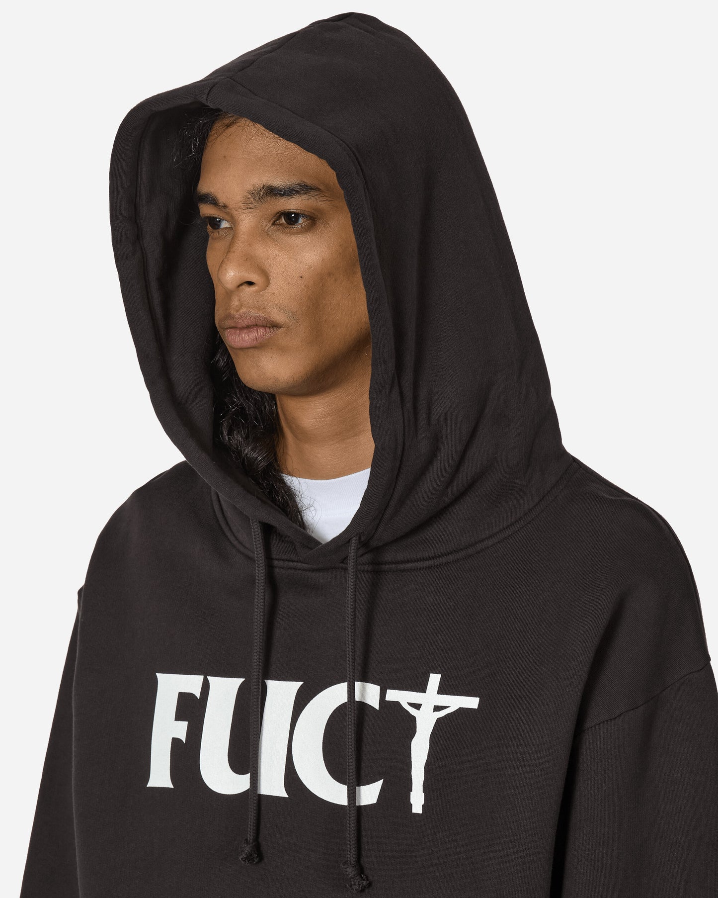 FUCT Cross Fuct Hoodie Black Sweatshirts Hoodies TBMW0102JY46 BLK0001