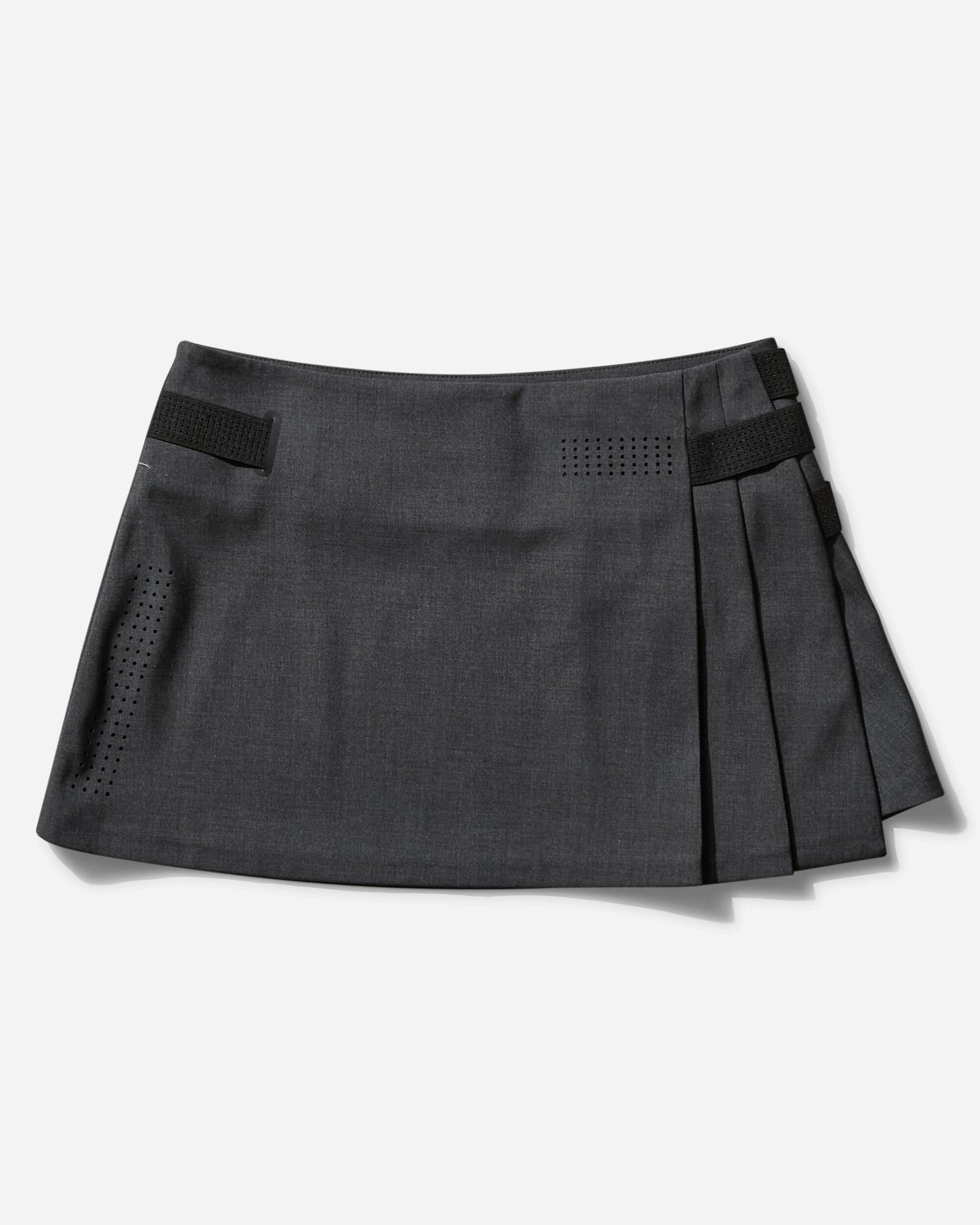 HYEIN SEO Wmns Pleated Wrap Skirt Dark Grey Skirts Mini PS25-SK4DG DARKGREY