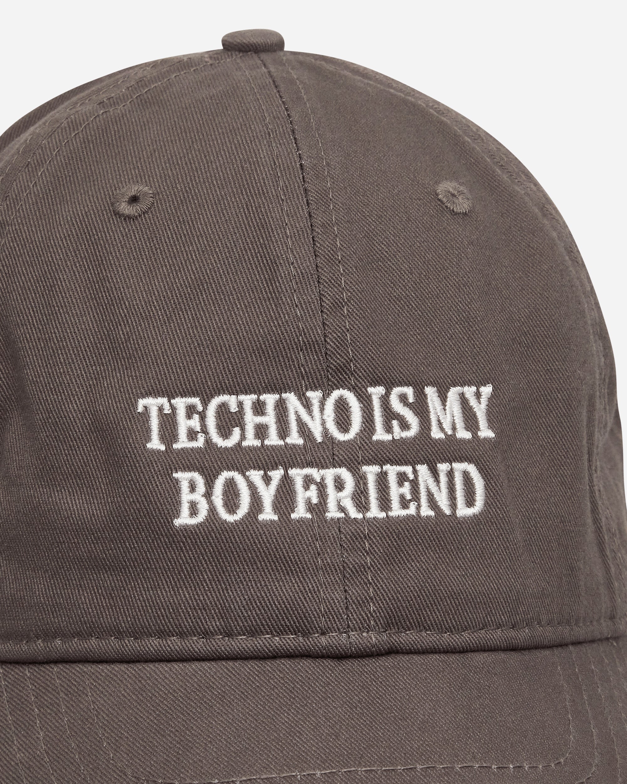 Idea Book Techno Is My Boyfriend Hat Charcoal/White Hats Caps IBTECHNOHAT CHARCOALWHITE