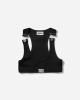 Jean Paul Gaultier Wmns Crop Tank Top With Overall Clip Black T-Shirts Cropped 25-33-F-DB052P-J054 00