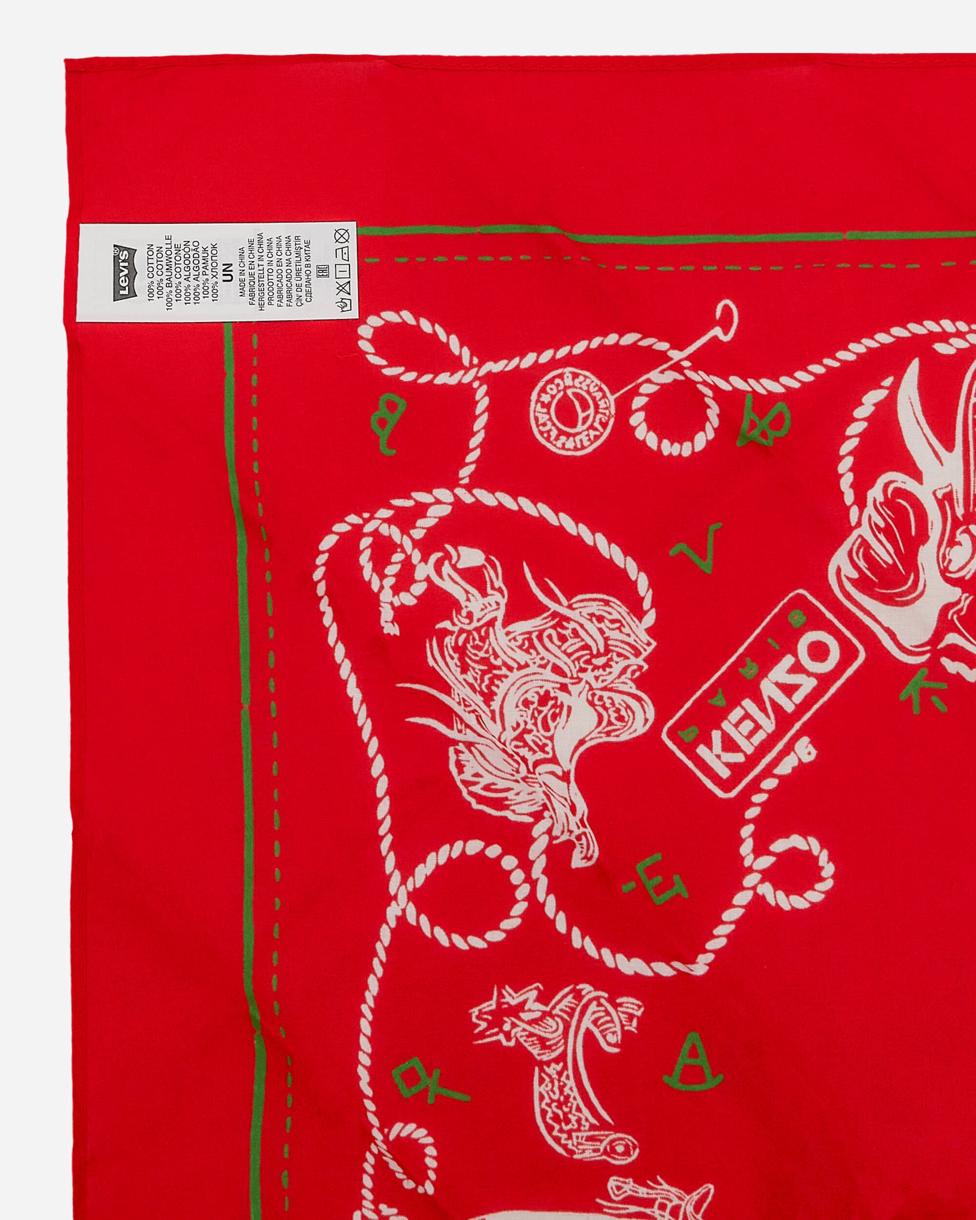 KENZO Paris Kenzo X Levi'S Bandana Cherry Gloves and Scarves Bandanas FD68EU230LE9 22