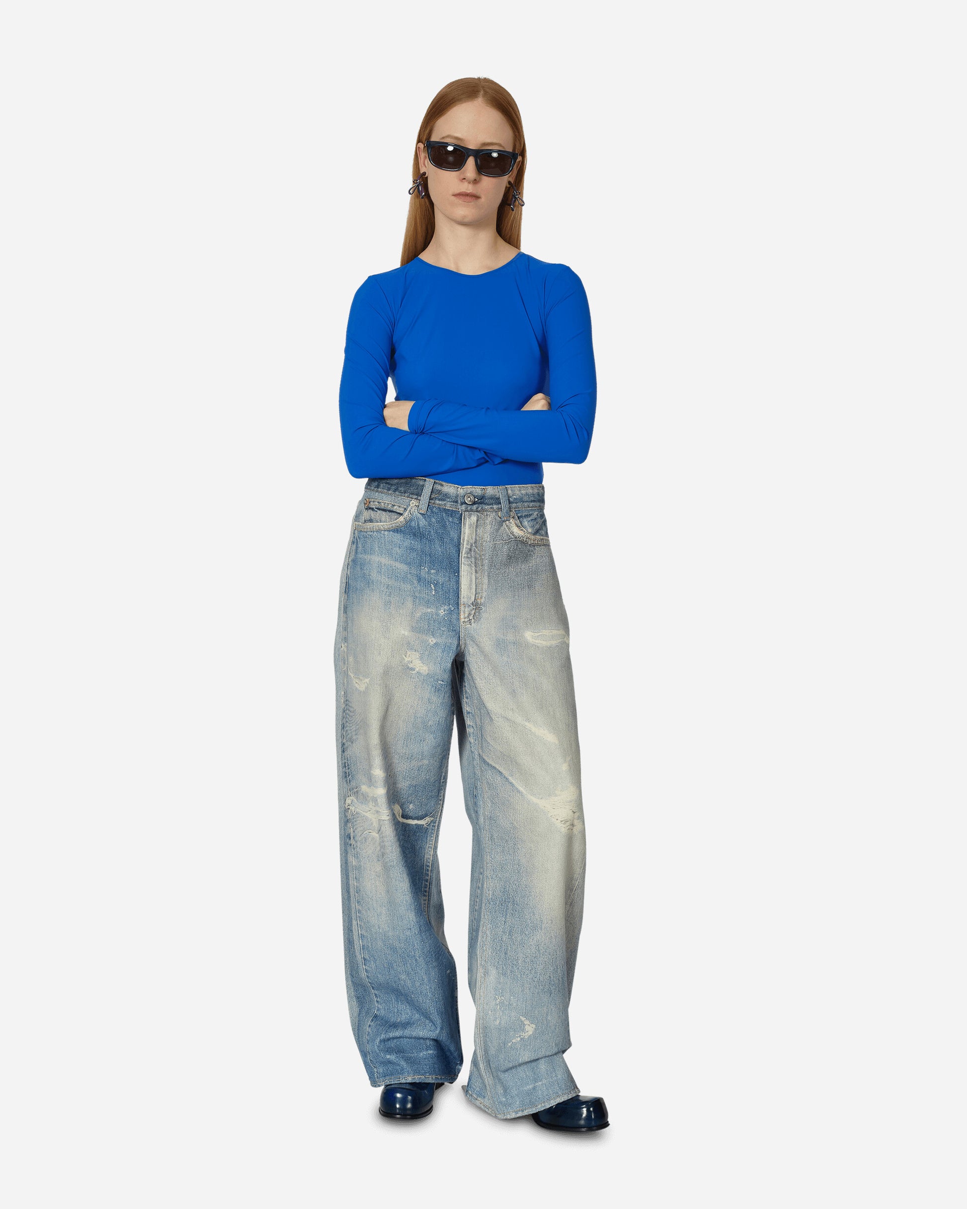 MM6 Wmns Body Blue Pants Jumpsuits S62NA0071 483