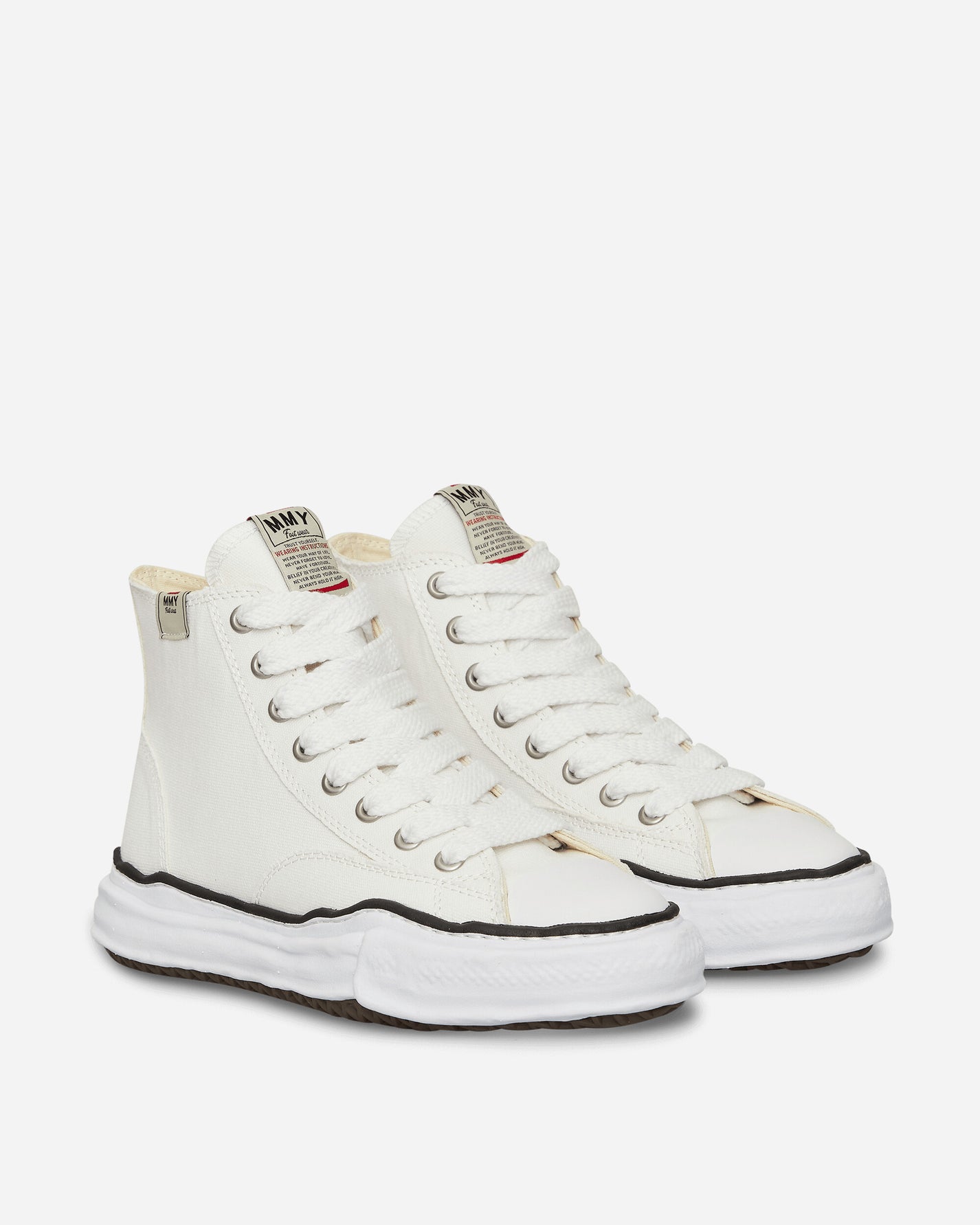 Maison MIHARA YASUHIRO Peterson High/Original Sole Canvas High-Top Sneaker White Sneakers Low A01FW701 WHITE