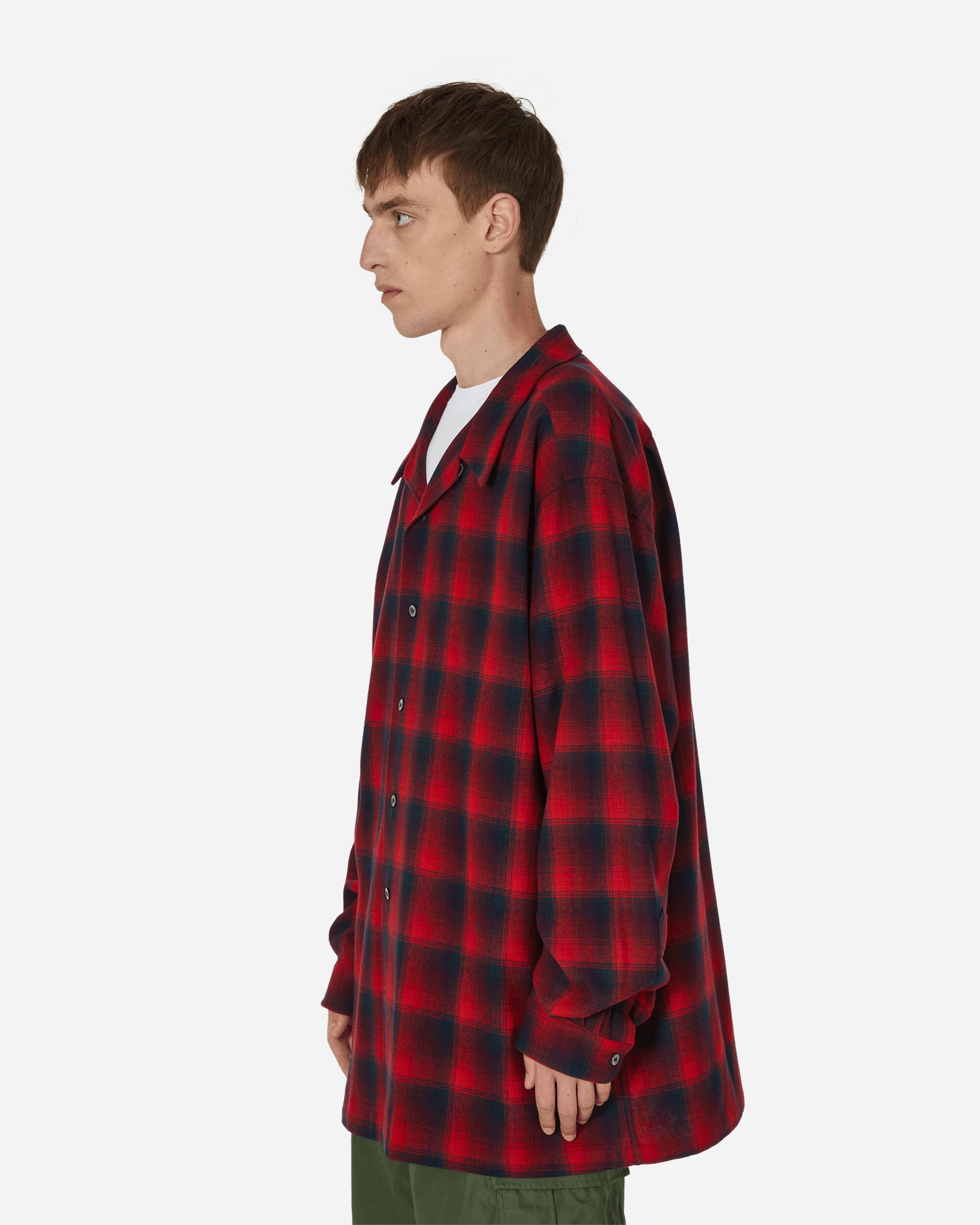 Maison Margiela Long-Sleeved Shirt Xpendleton Red Shirts Longsleeve Shirt S67DT0010 001F