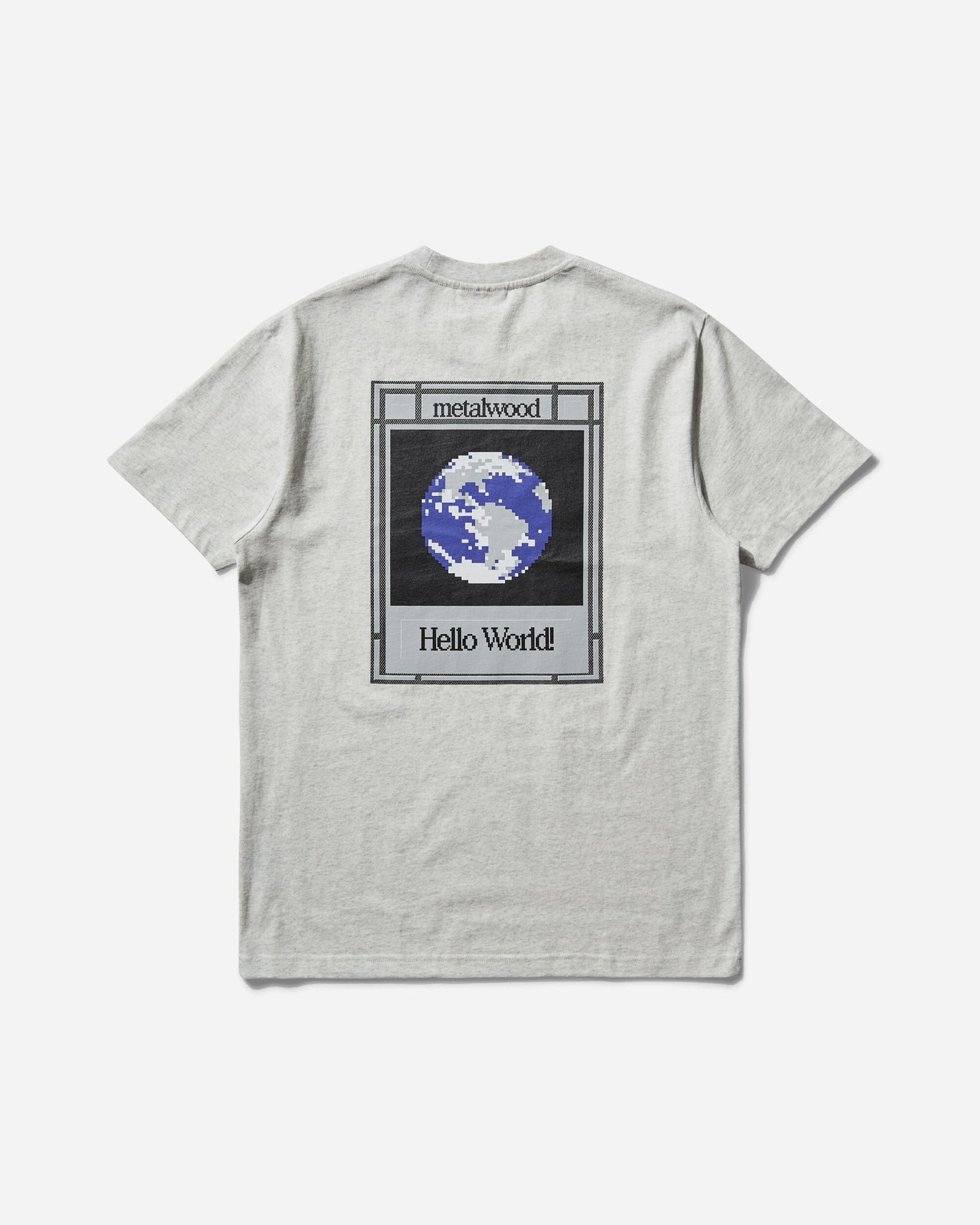 Metalwood Studio Hello World T-Shirt Heather Grey T-Shirts Shortsleeve MWS25-03-12 HGRY