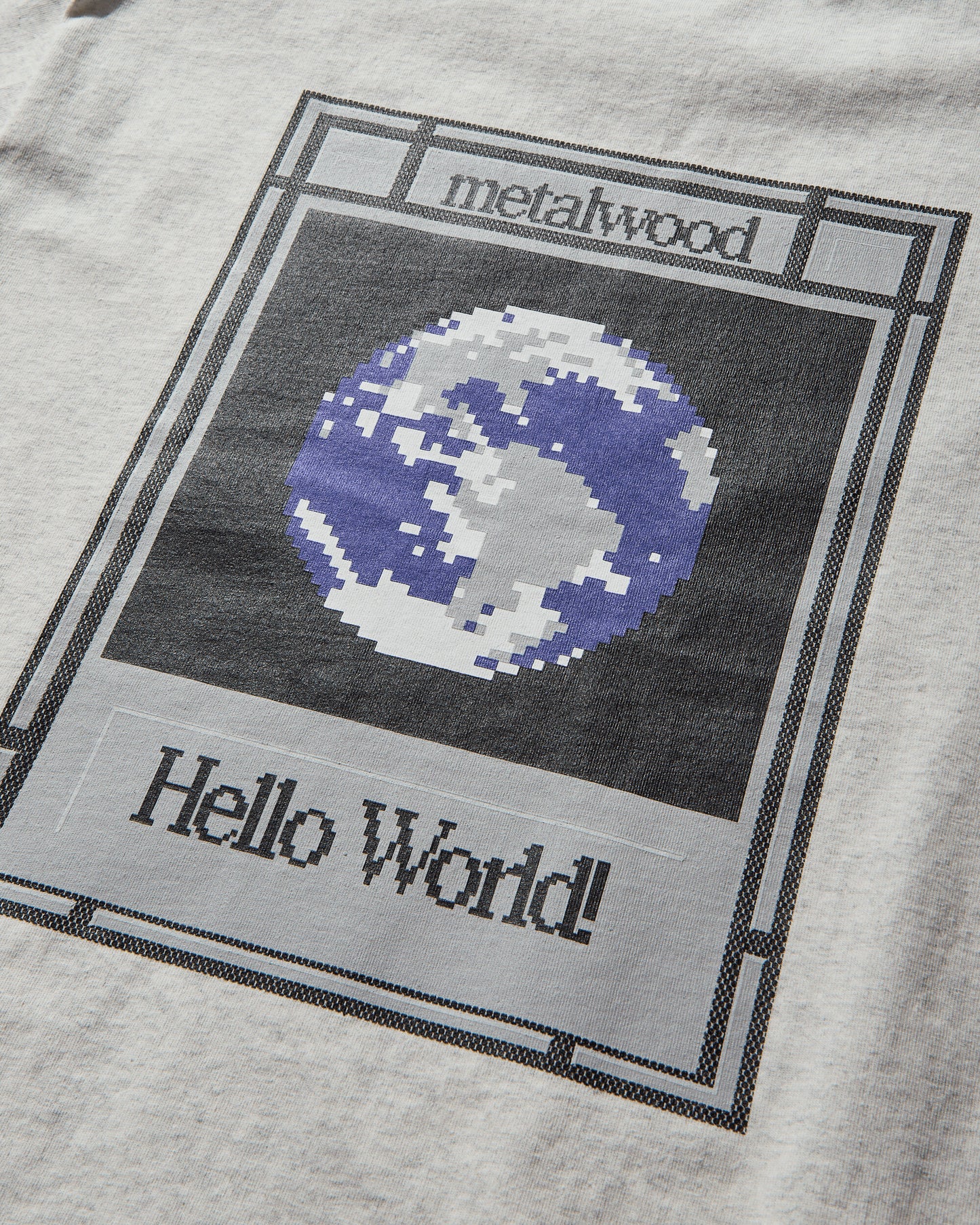 Metalwood Studio Hello World T-Shirt Heather Grey T-Shirts Shortsleeve MWS25-03-12 HGRY