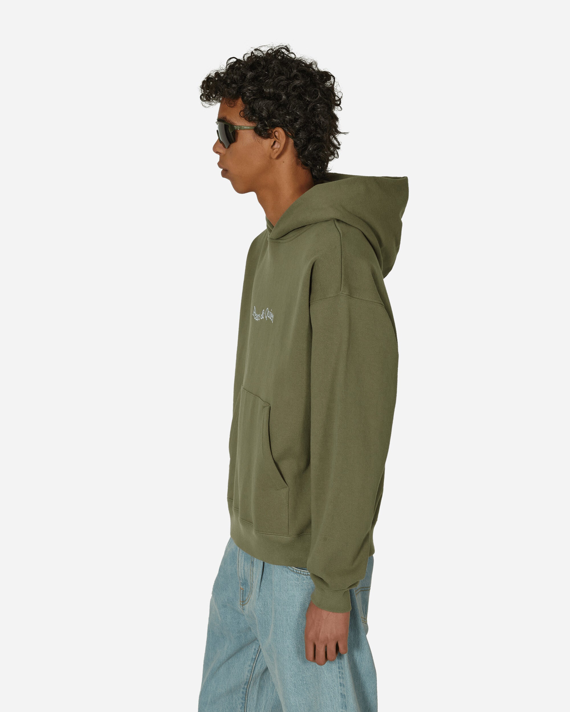 Museum of Peace & Quiet Wordmark Hoodie Olive Sweatshirts Hoodies MOPQ-FW23-13 1