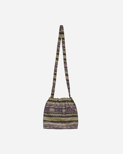 Needles Elastic Pochette- Cotton Ethnic Stripe Jq. Purple Bags and Backpacks Pouches OT049 B