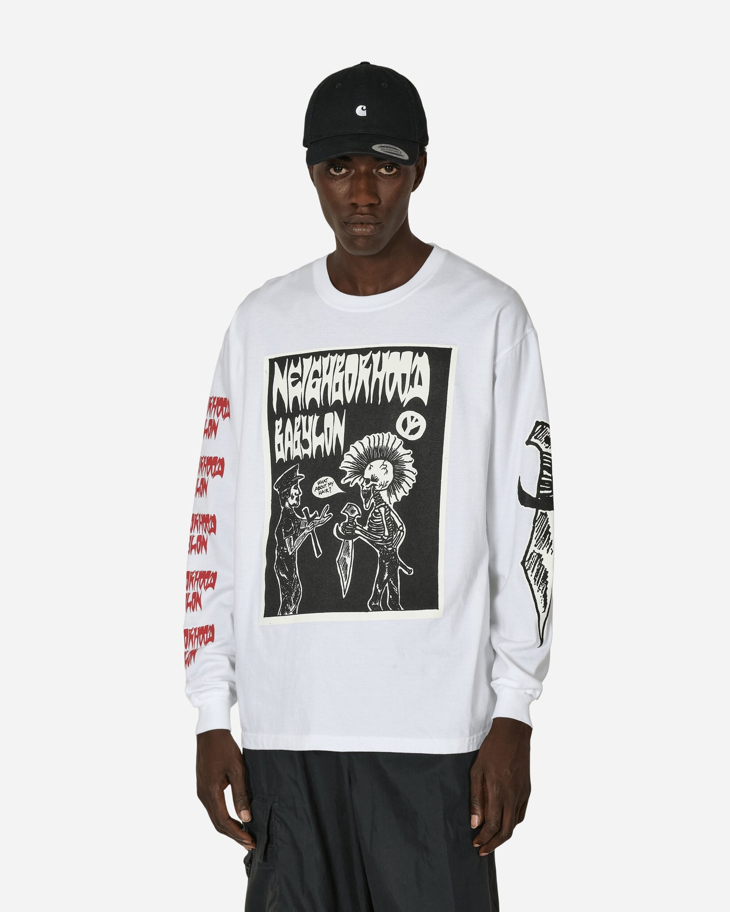 Neighborhood Nh x Babylon . Tee Ls-3 White T-Shirts Longsleeve 241PCBLN-LT03S WH