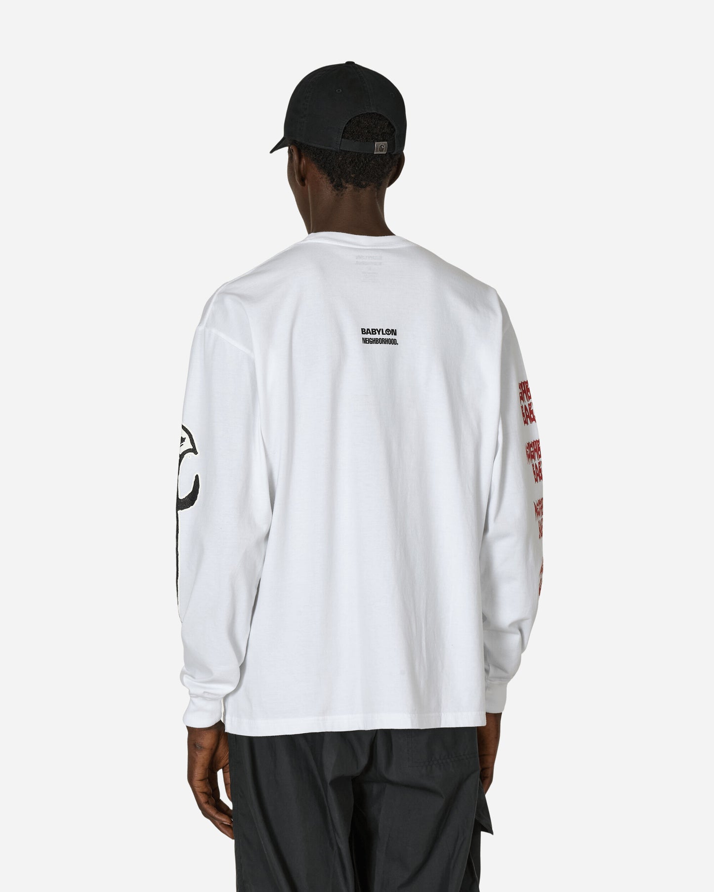 Neighborhood Nh x Babylon . Tee Ls-3 White T-Shirts Longsleeve 241PCBLN-LT03S WH