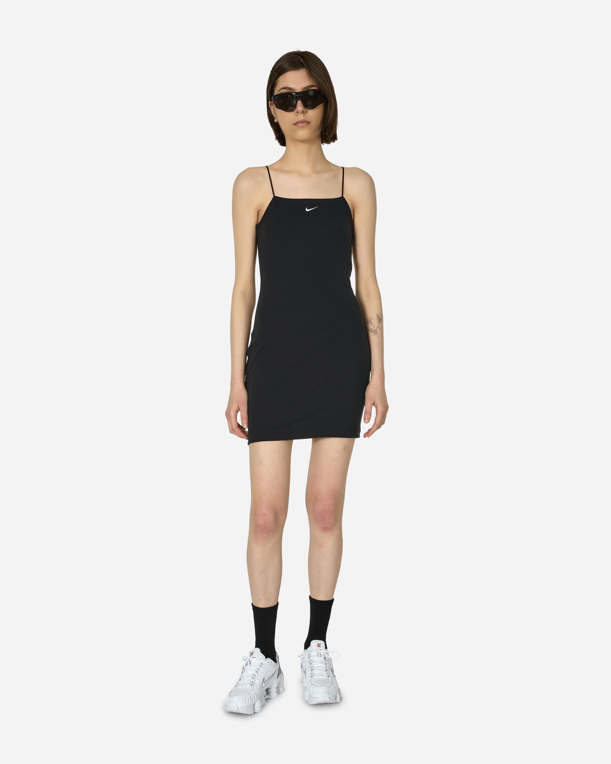 Nike Wmns Nsw Nk Chll Knt Mrib Cmi Drs Black/Sail Dresses Dress Mid FN4157-010