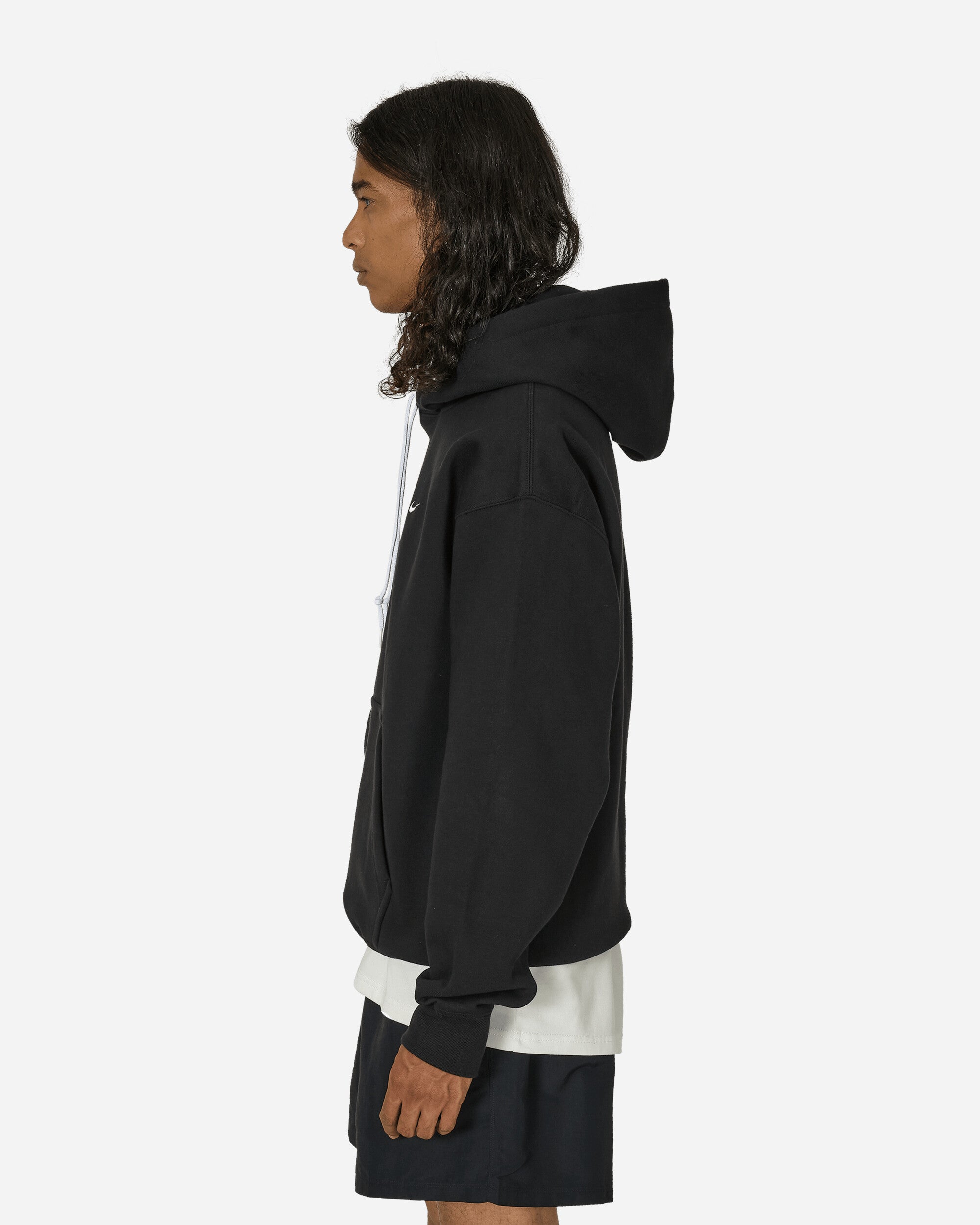 Nike M Nk Solo Swsh Flc Po Hoodie Black/White Sweatshirts Hoodies DX1355-010