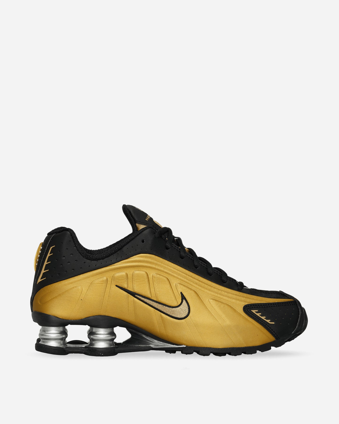 Nike Wmns Nike Shox R4 Black/Metallic Gold Sneakers Low AR3565-005