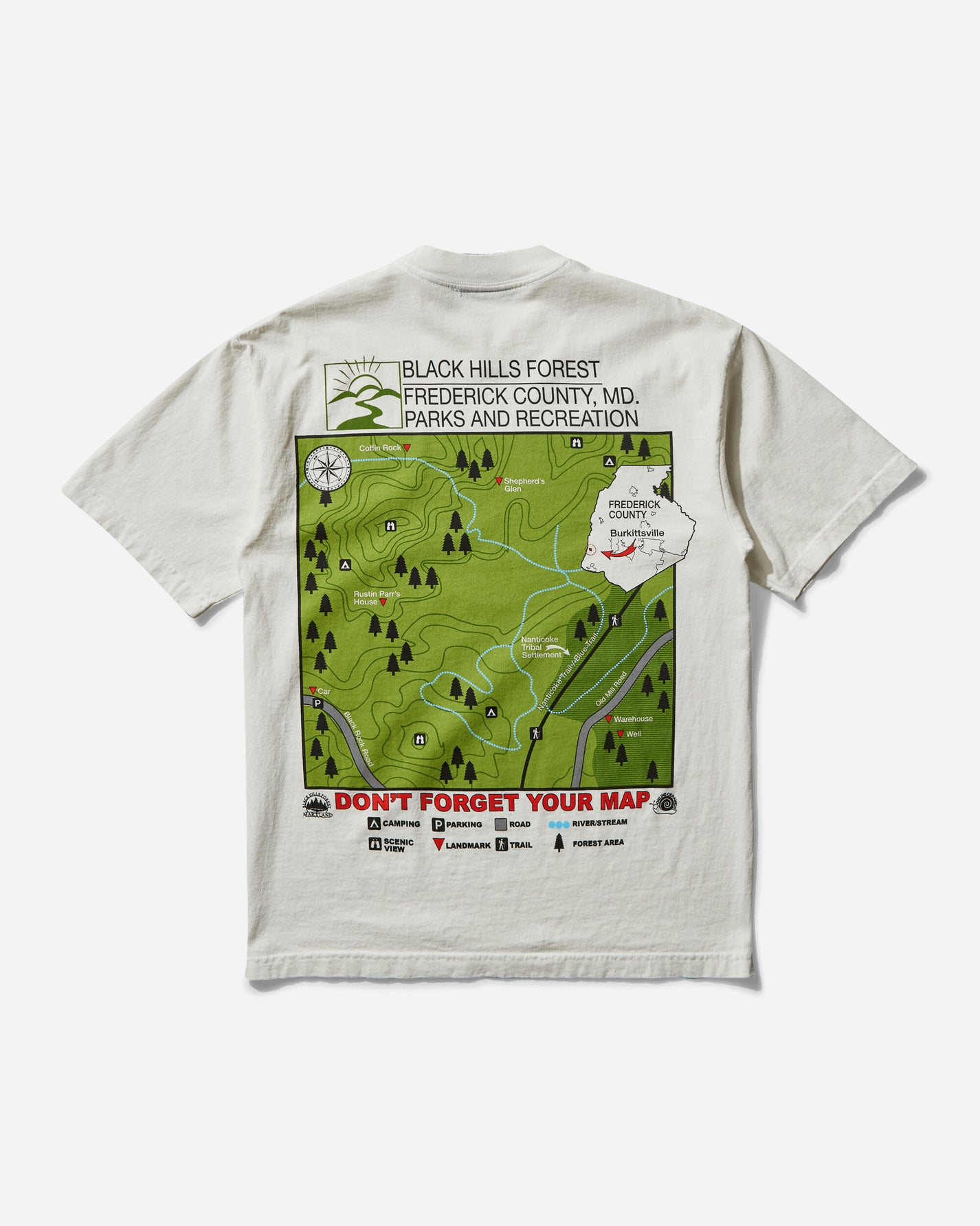 Online Ceramics Tbw "Black Hills Forest Map" Off-White Ss Tee Off White T-Shirts Shortsleeve TBWPHILLS OFFWHITE