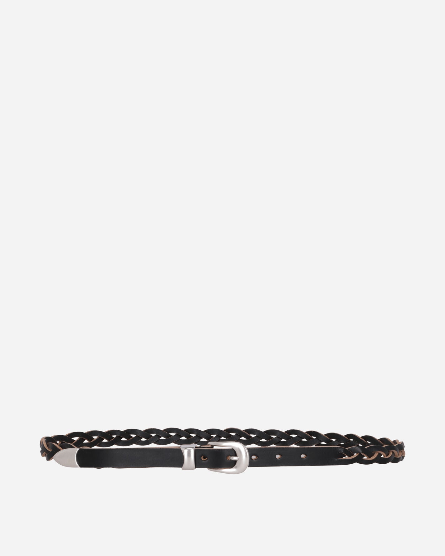 Our Legacy Wmns 2 Cm Braided Belt Black Leather Belts Belt A42382BB 001