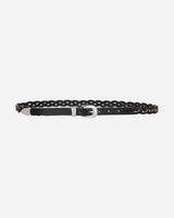 Our Legacy Wmns 2 Cm Braided Belt Black Leather Belts Belt A42382BB 001