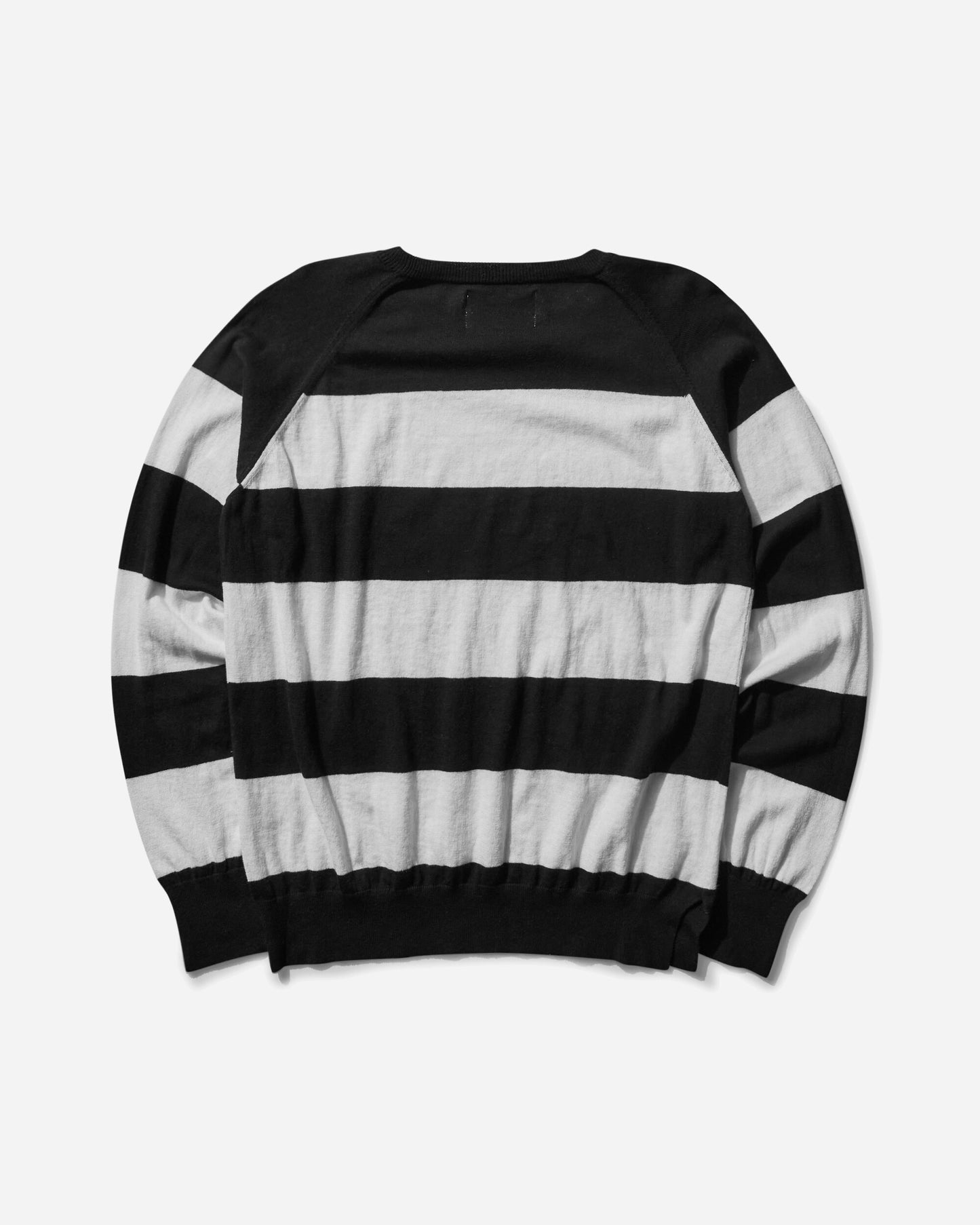 Peel & Lift Peel & Lift  X Slam Jam Damaged Stripe Jumper Black/White Knitwears Sweaters PL23-K004 002