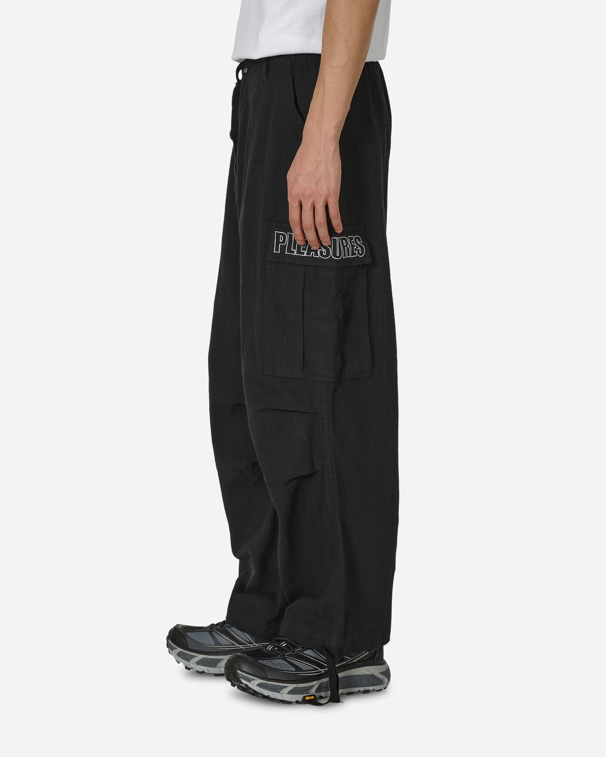 Pleasures Visitor Wide Cargo Black Pants Cargo 9010400 BLACK