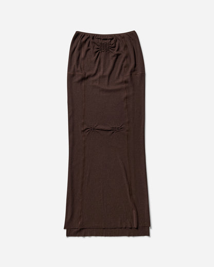 ROA Mesh Long Skirt Dark Brown Skirts Maxi RBWW017FA09 BRW0003