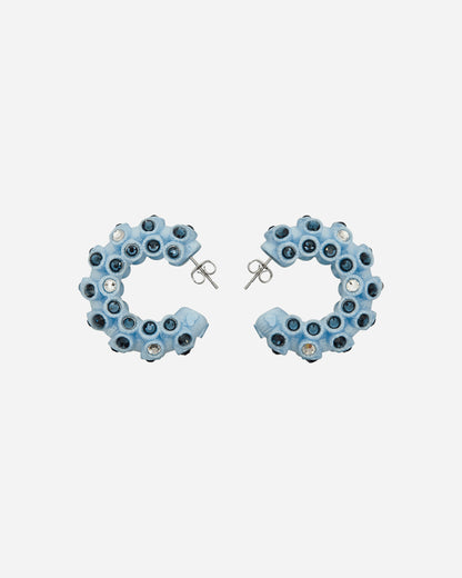 Roussey Wmns Lit Hoops Light Blue Jewellery Earrings S24E04 2