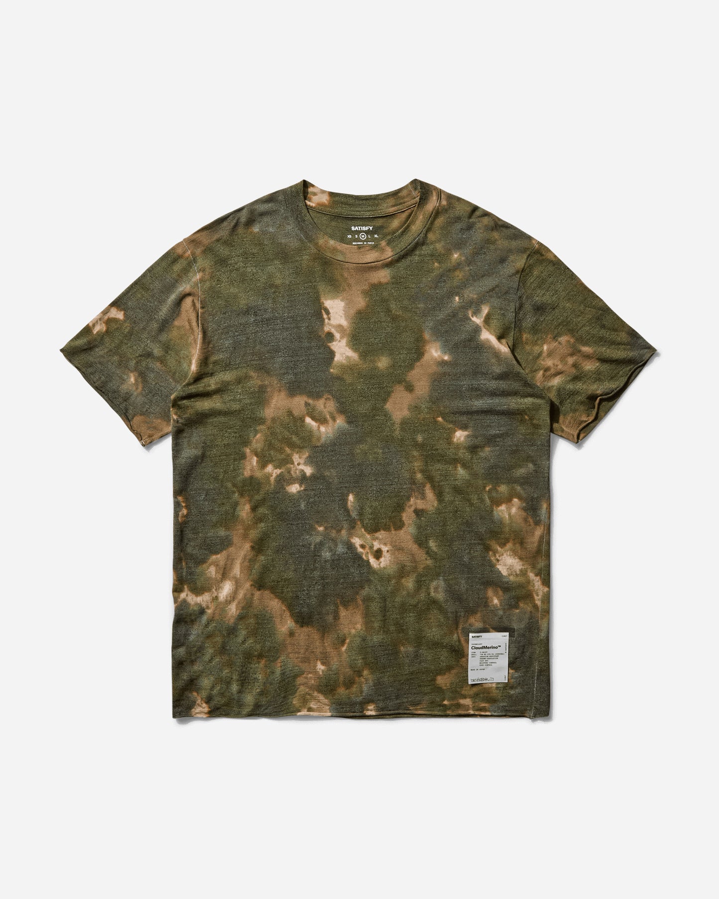 Satisfy Cloudmerino T‑Shirt Batik military olive T-Shirts Shortsleeve 11047 BMO