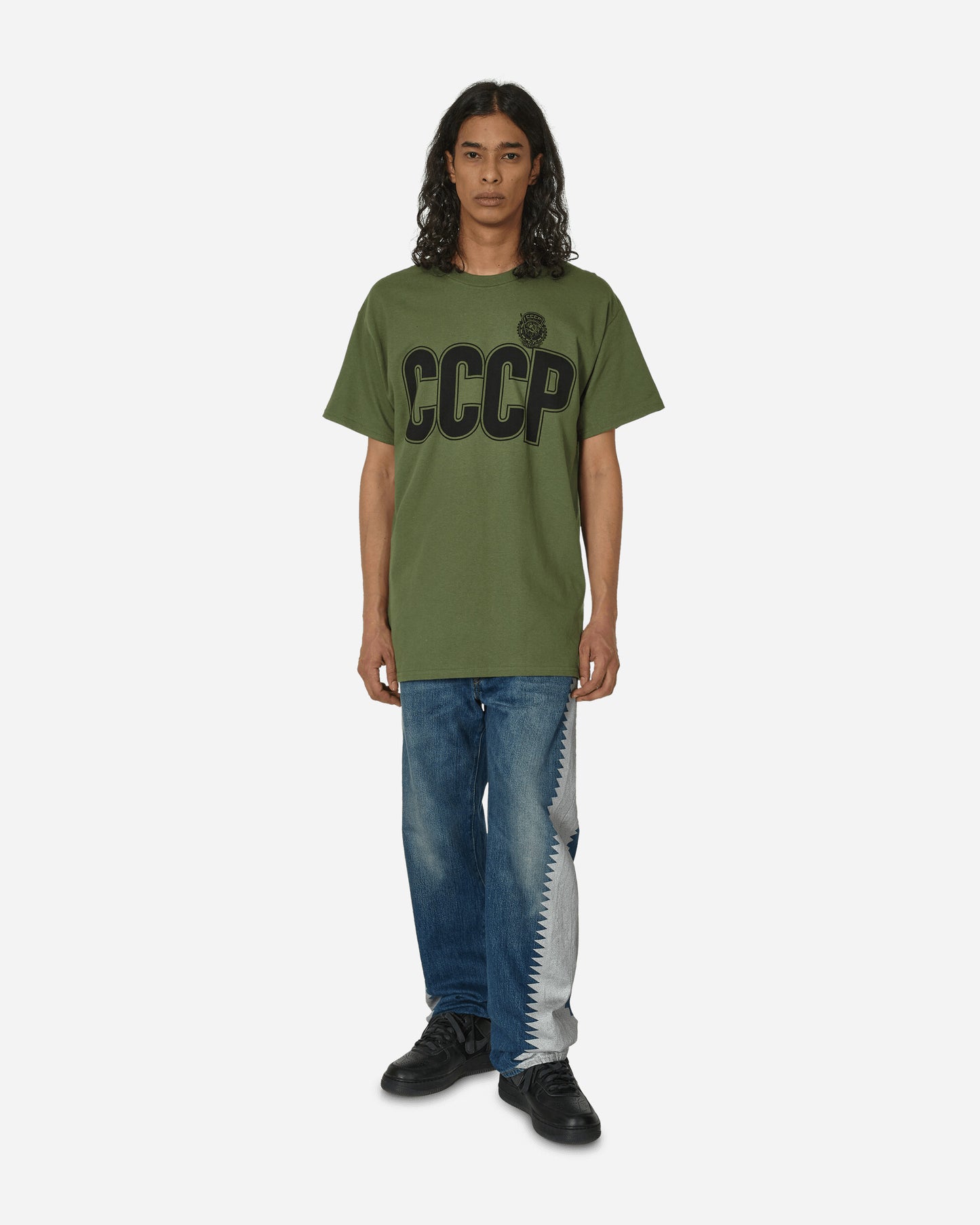 Slam Jam CCCP Fedeli alla Linea Berlin Exclusive T-Shirt Green T-Shirts Shortsleeve BBMW048JY34 GRN0001