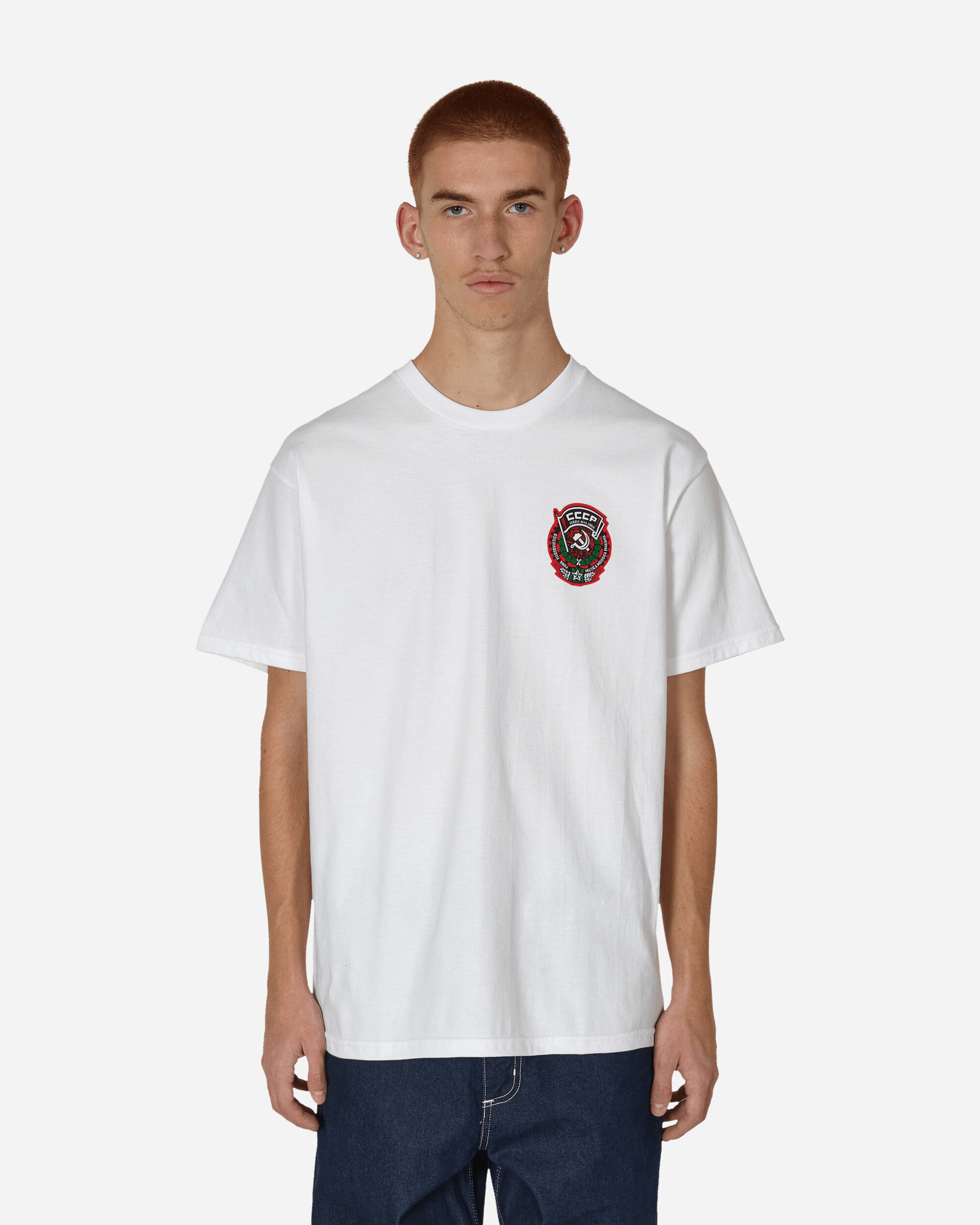 Slam Jam Io Sto Bene Io Sto Male Tee White T-Shirts Shortsleeve BBMW033JY28 WTH0001