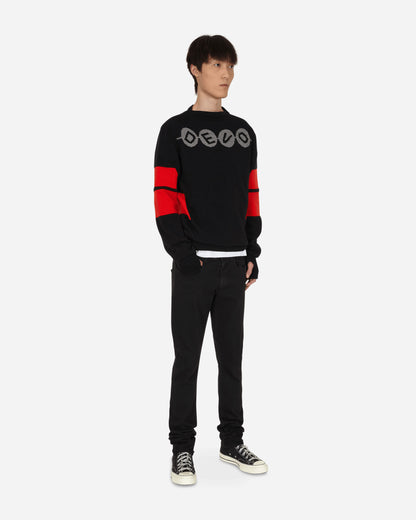 Slam Jam Devo Knitwear Black/Red Knitwears Sweaters BBM0014FA03 BLK0001