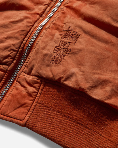 Stüssy Quilted Bomber Waxed Rust Coats and Jackets Bomber Jackets 115803SJ 0627