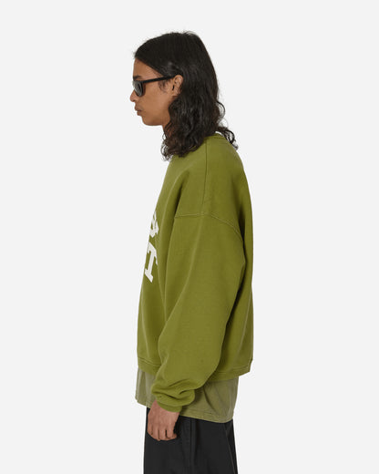 Stüssy Big Crackle Sport Crew Green Sweatshirts Crewneck 118537 0401