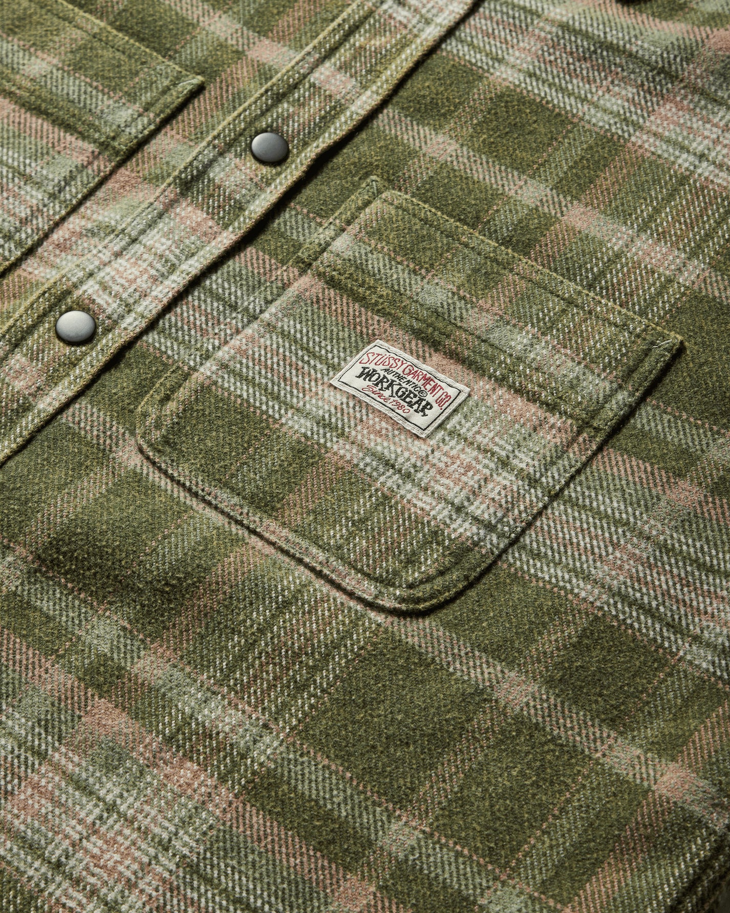 Stüssy Heavy Washed Plaid Shirt Green Shirts Longsleeve Shirt 1110339 0401