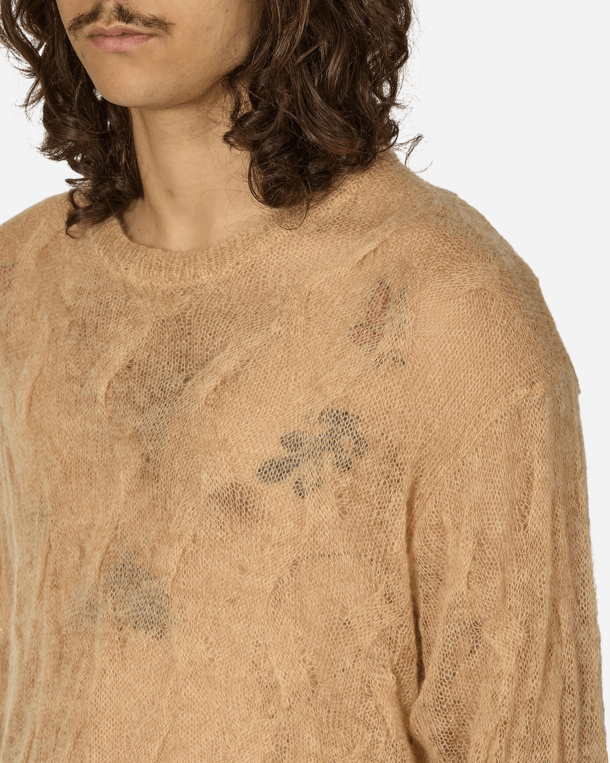 Stüssy Loose Knit Cross Cable Sand Knitwears Sweaters 117241 1020