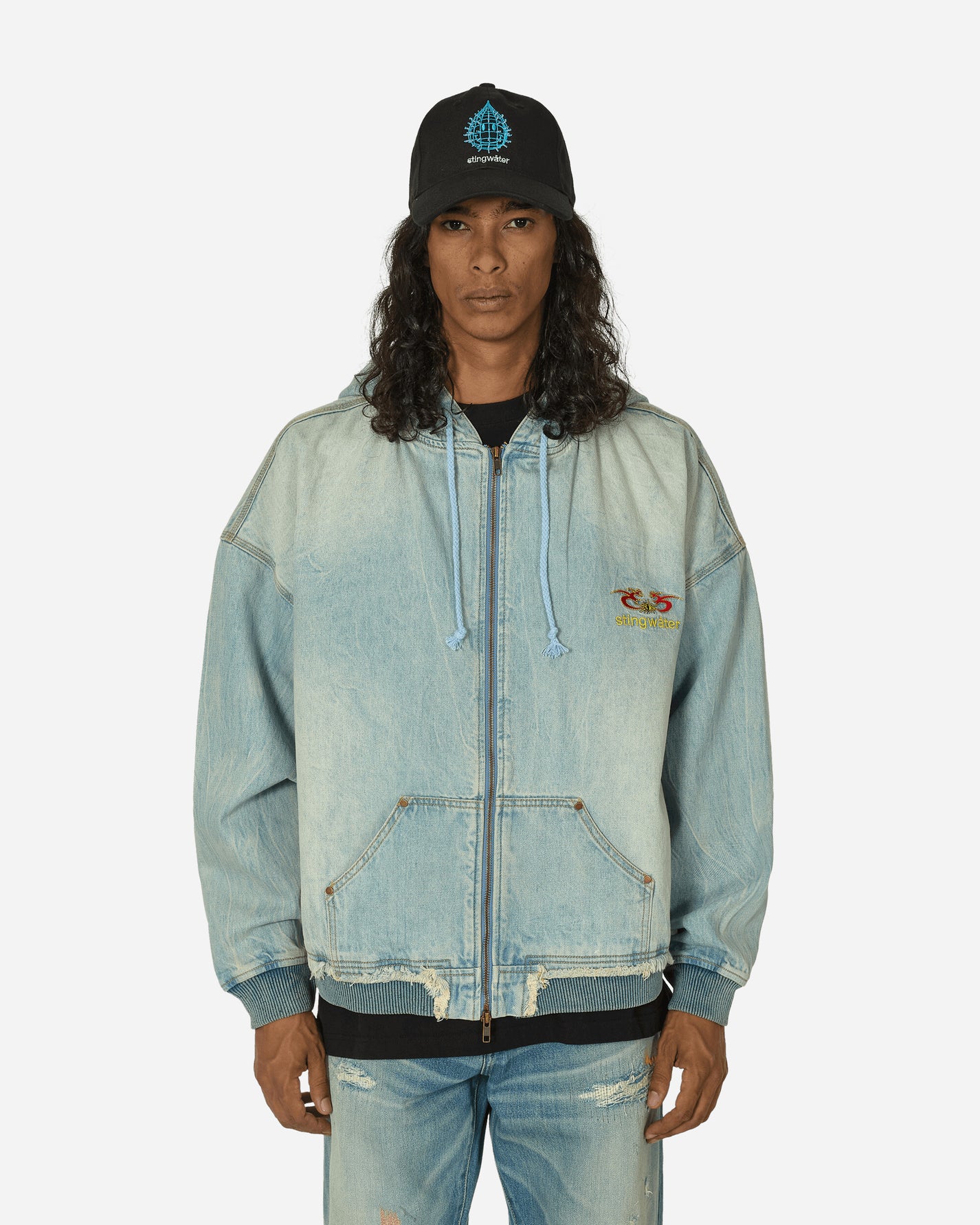 Stingwater Moses Bomber Hoodie Vintage Blue Sweatshirts Hoodies BOMBERHOOD VBL