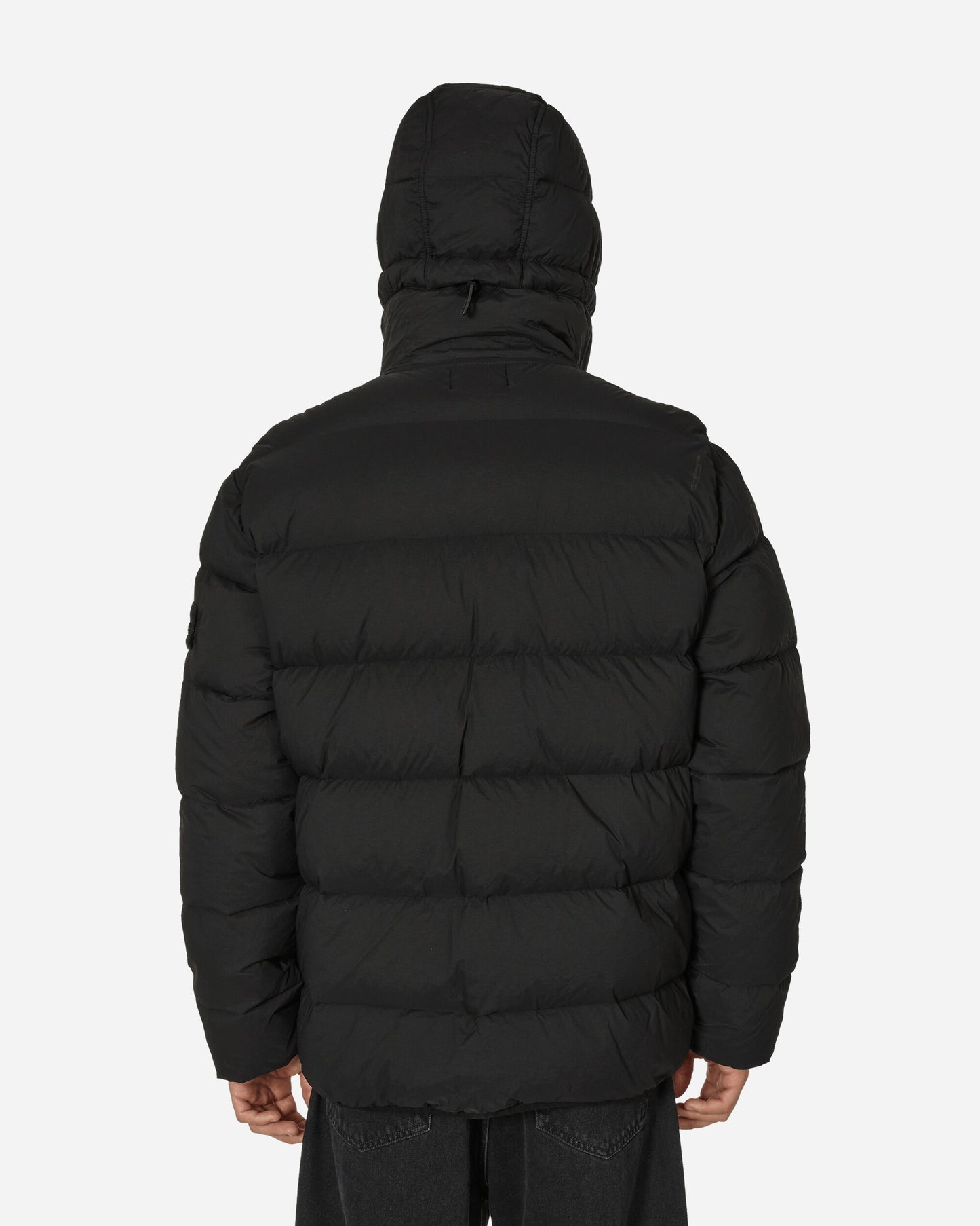 Stone Island Seamless Tunnel Down Hooded Jacket Black Coats and Jackets Jackets 811543128 V0029