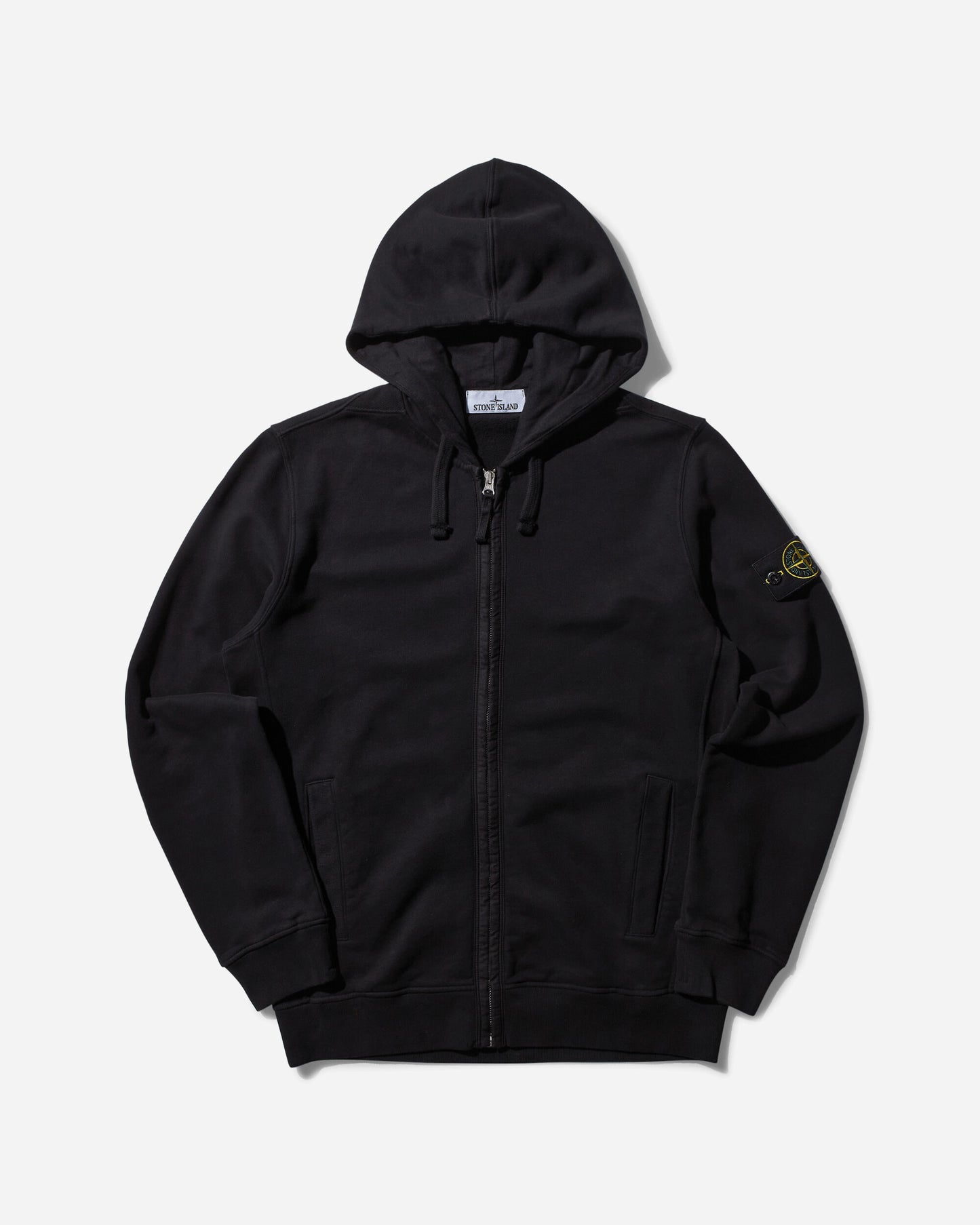 Stone Island Hooded Zip Up Black Sweatshirts Zip-Ups 811563520 V0029