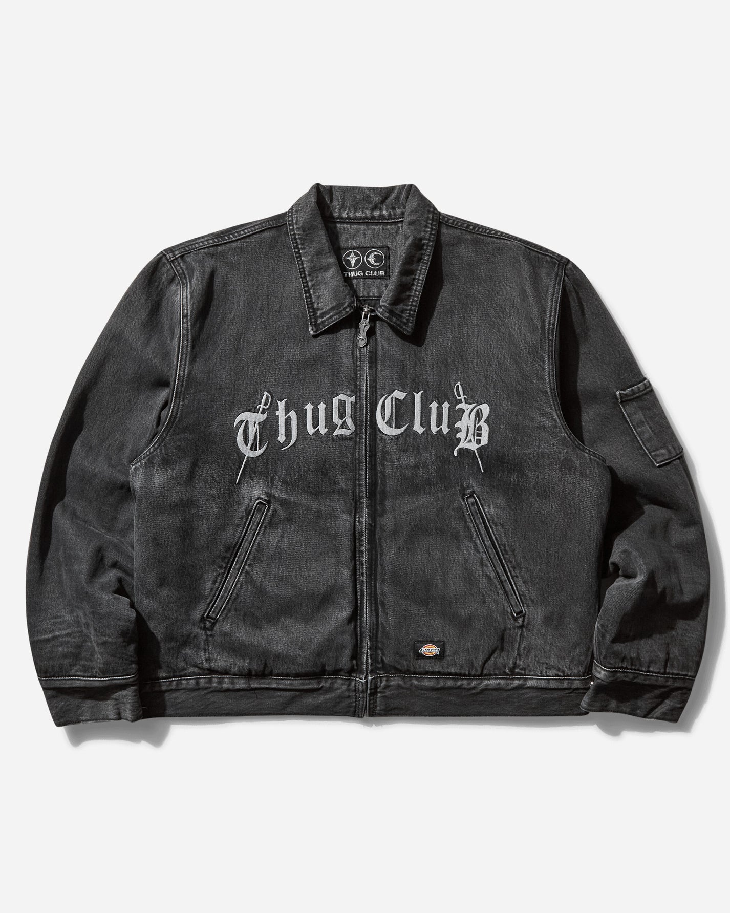 Thug Club Tc24Dk0601 Denim Black Coats and Jackets Bomber Jackets TC24DK0601 001