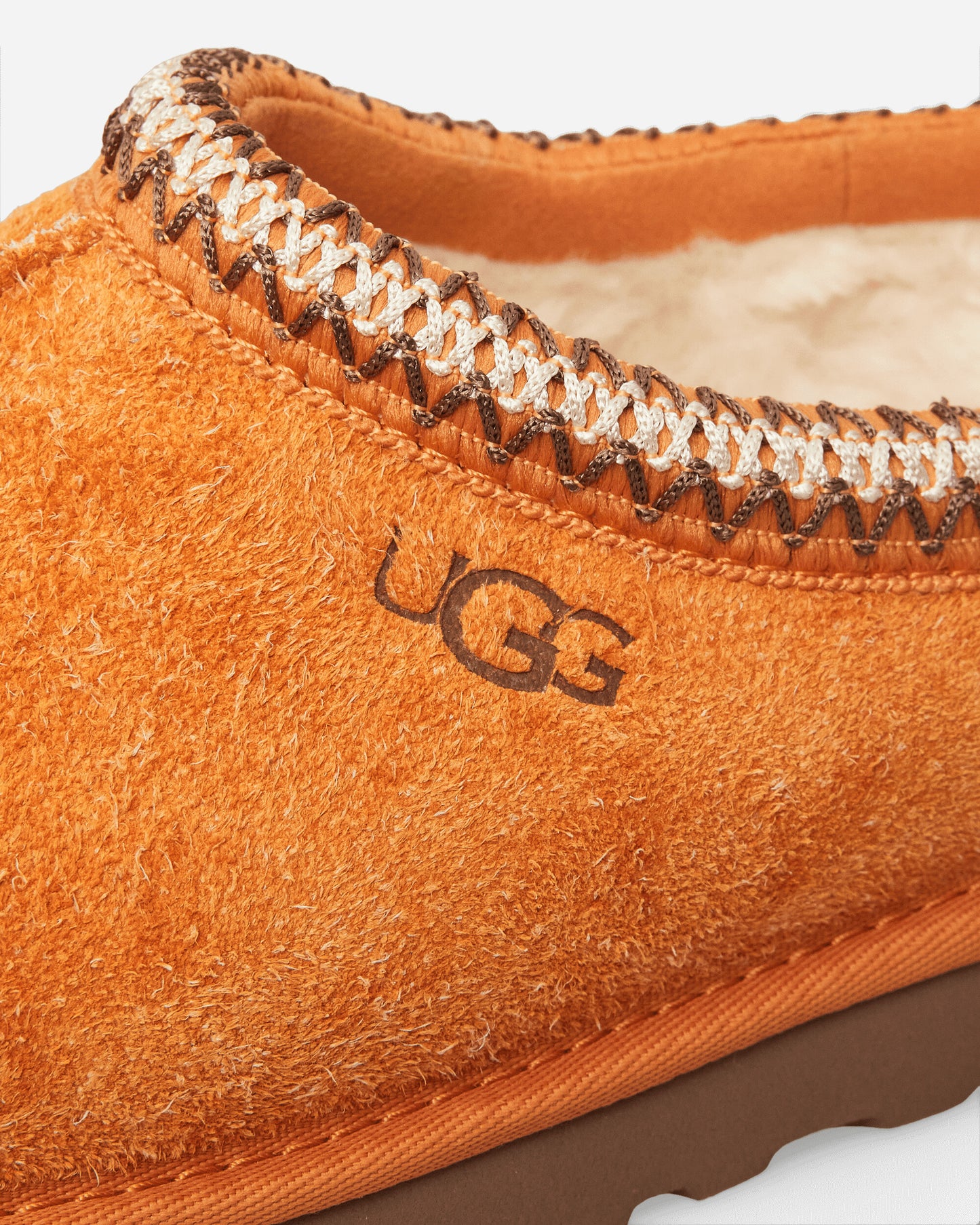 UGG M Tasman Shaggy Suede Dark Apricot Classic Shoes Flat Shoes 1166930 DCT