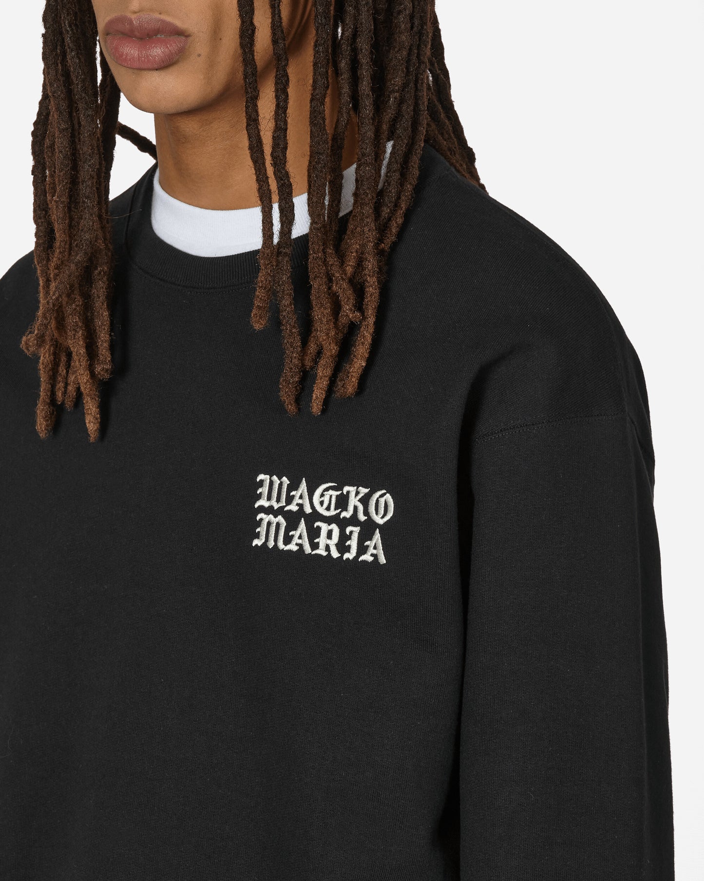 WACKO MARIA Heavy Weight Crew Neck Sweat Shirt Black Sweatshirts Crewneck WMC-SS06 BLK