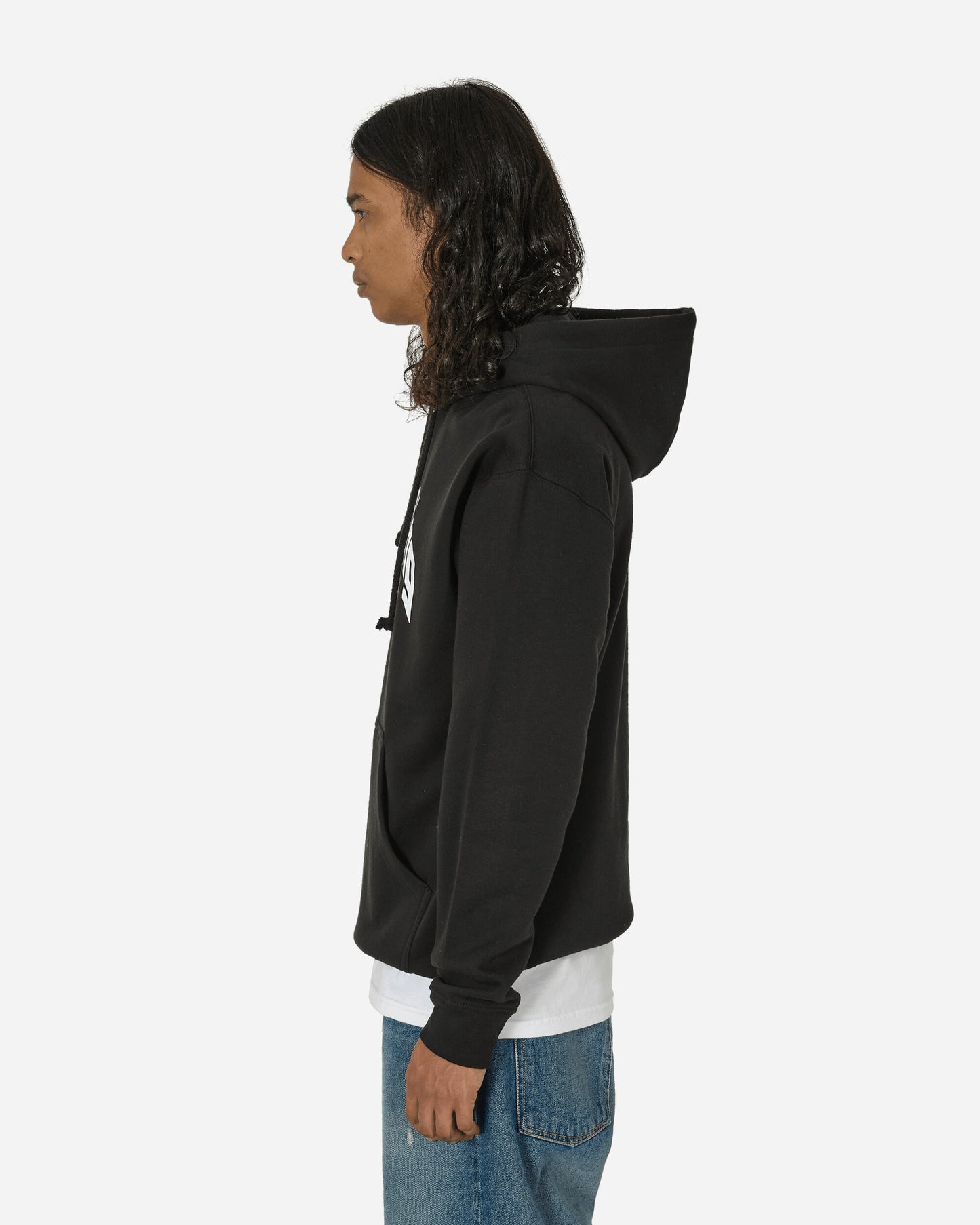 aNYthing Curved Logo Hoodie Black Sweatshirts Hoodies ANY-083 BK