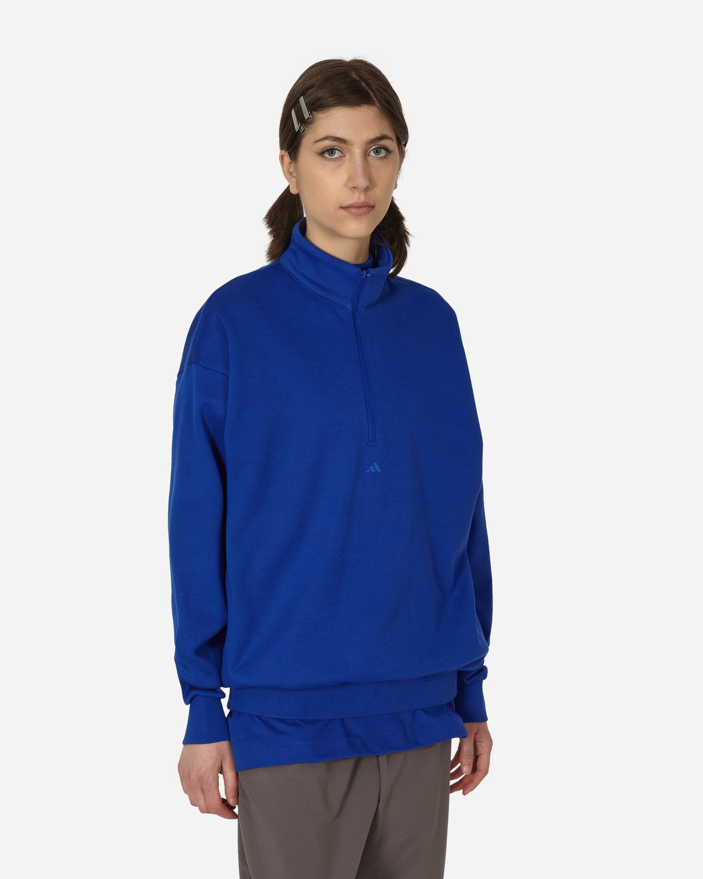 adidas Adi Bb 1/2 Zip Lucid Blue Sweatshirts Crewneck IW1624 001