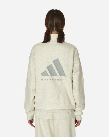 adidas Adi Bb 1/2 Zip Cream White Mel Sweatshirts Crewneck IW1625 001