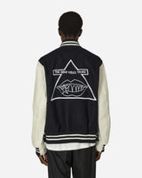 sacai Sacai Gonz Wool Melton X Leather Blouson Navy/Offwhite Coats and Jackets Bomber Jackets 24-03523M 257